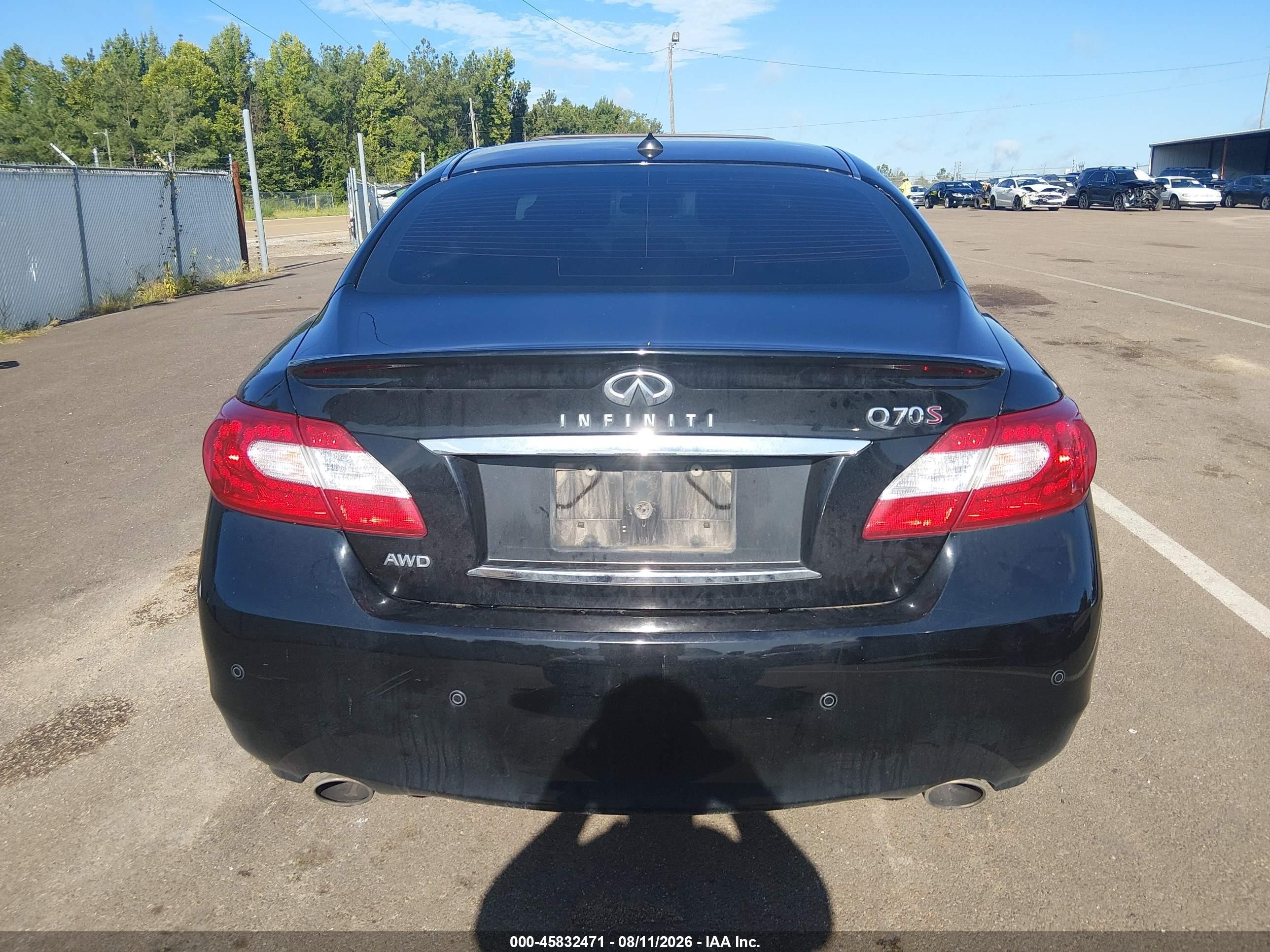 2014 Infiniti Q70 3.7x Black vin: JN1BY1AR1EM320354