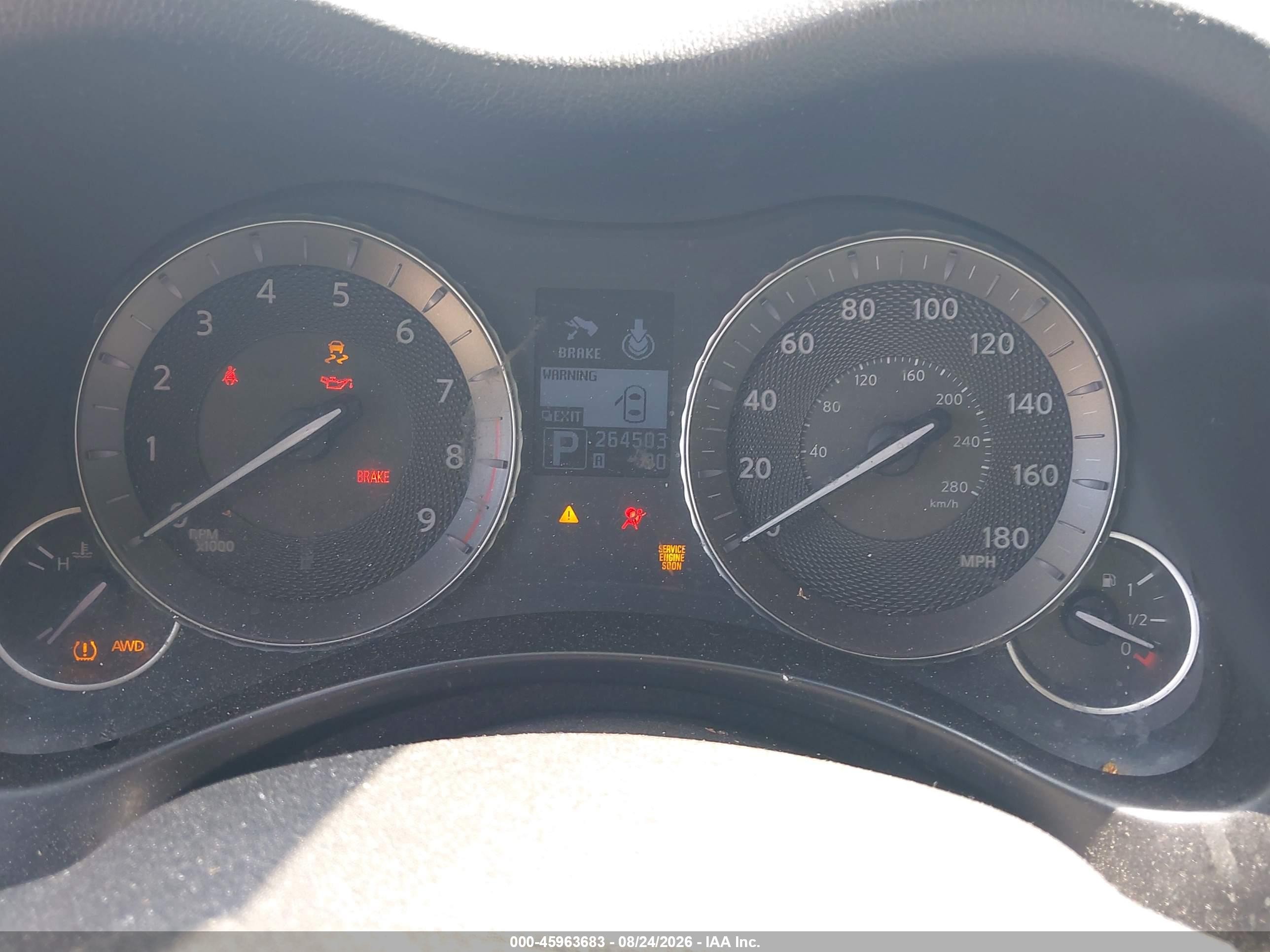 2011 Infiniti M37x   White vin: JN1BY1AR2BM372118