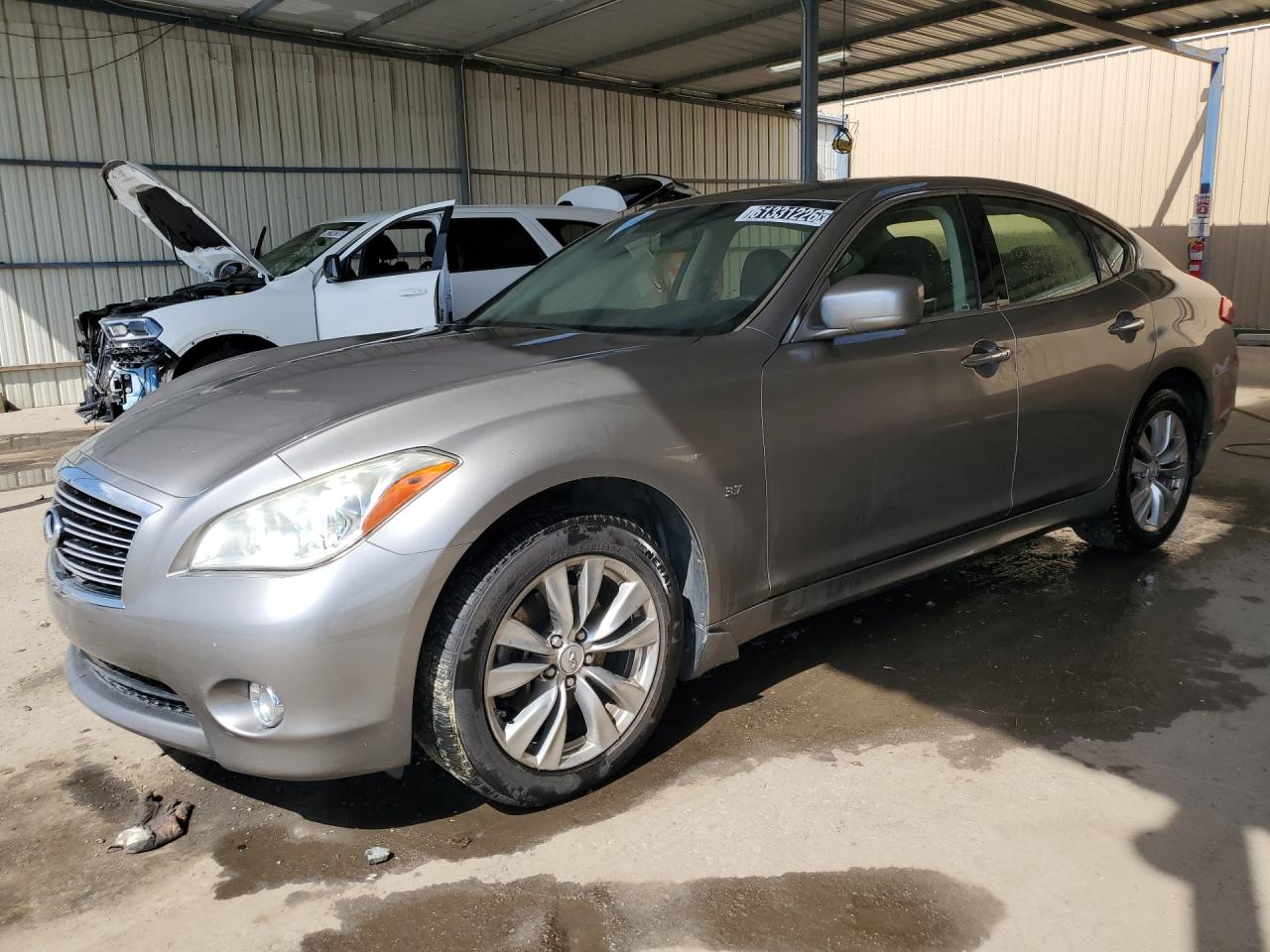 2014 Infiniti Q70 3.7 Gray vin: JN1BY1AR2EM320122 Damage: Left Front Fender, Multiple Scratches Heavy, 3