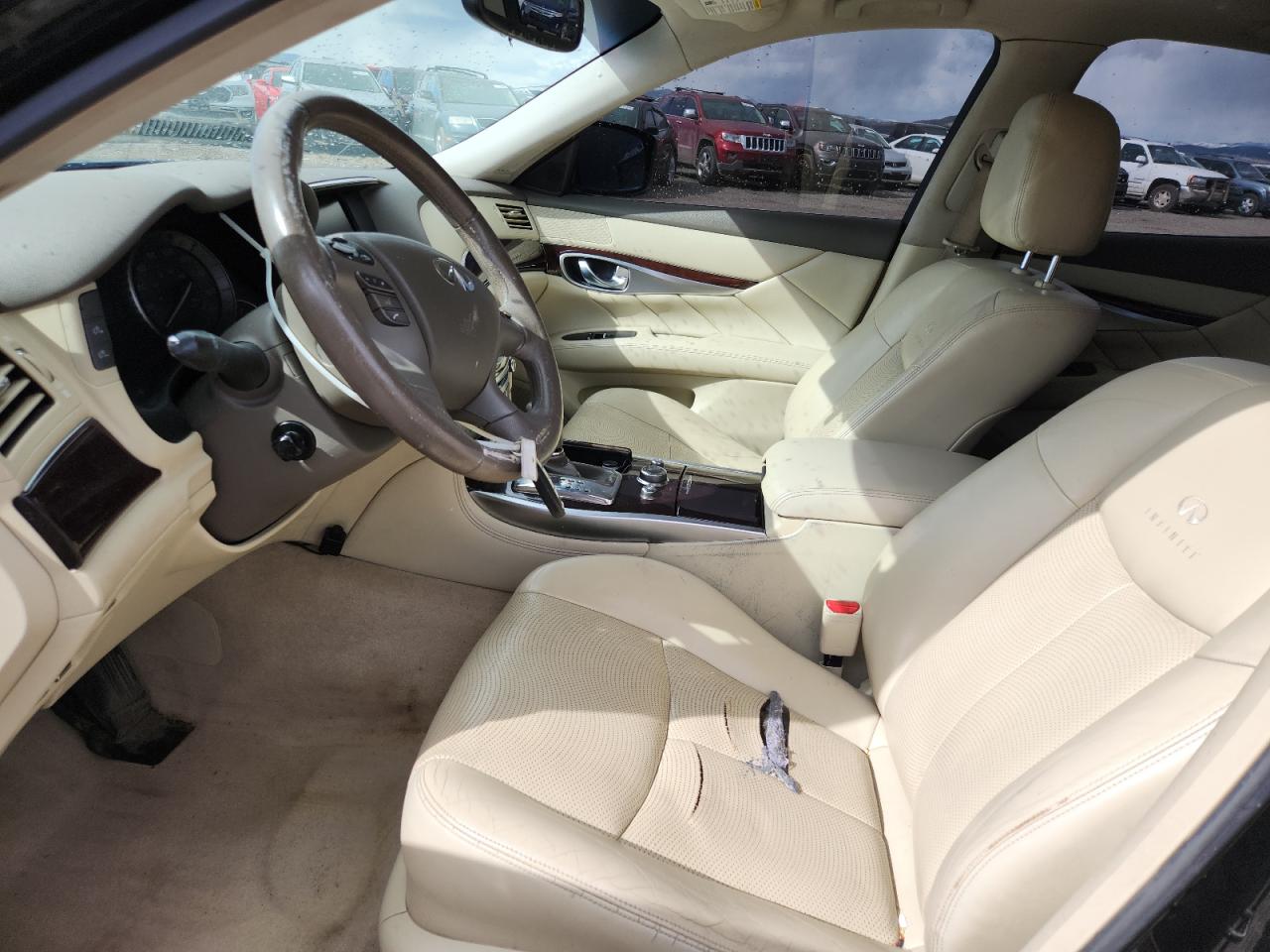 2012 Infiniti M37 X Black vin: JN1BY1AR5CM392297 Damage: Left Front Seat Cushion, Torn, 9 To 10 Inches