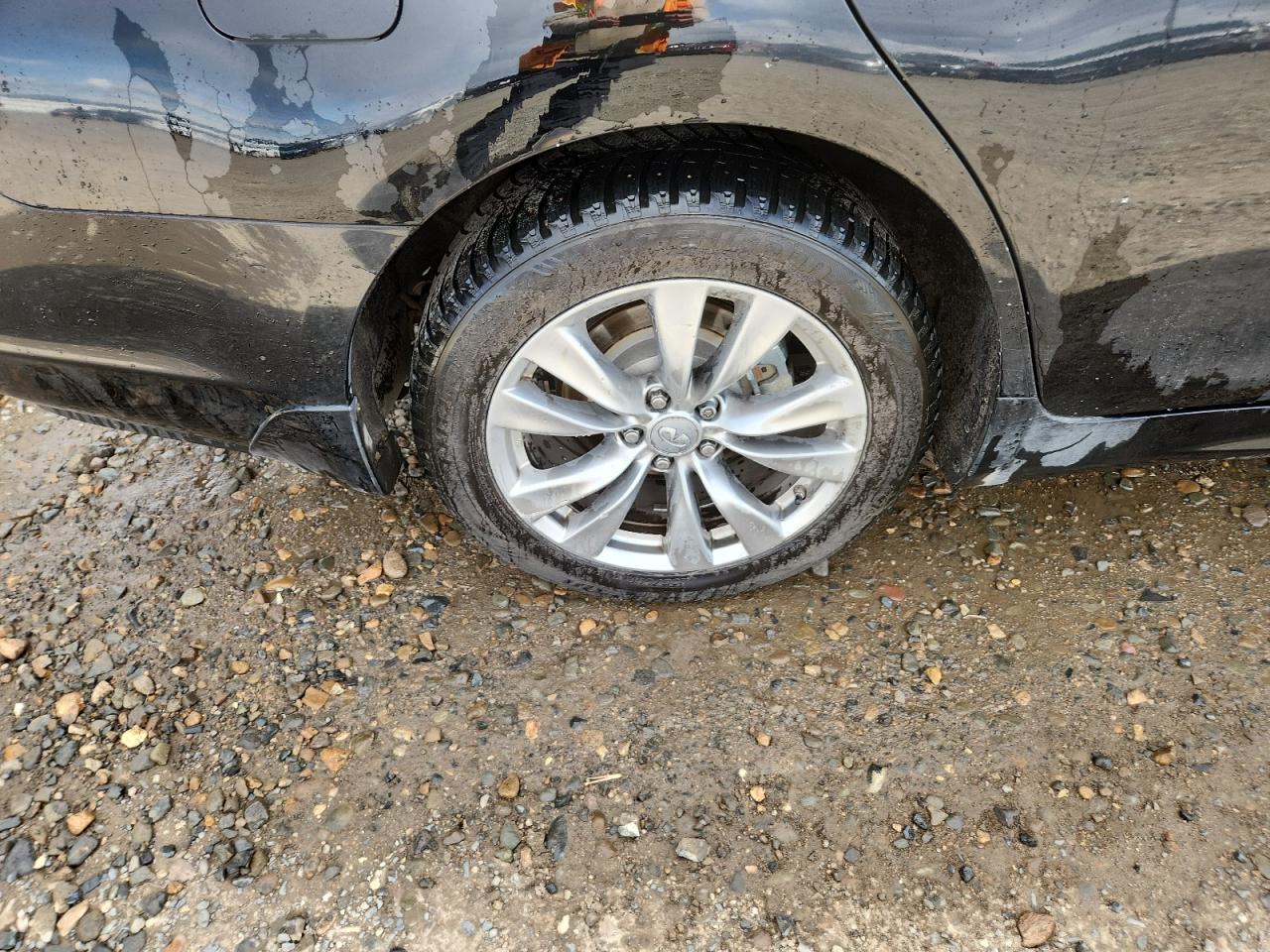 2012 Infiniti M37 X Black vin: JN1BY1AR5CM392297 Damage: Right Rear Wheel, Curb Rash, 6 To 7 Inches