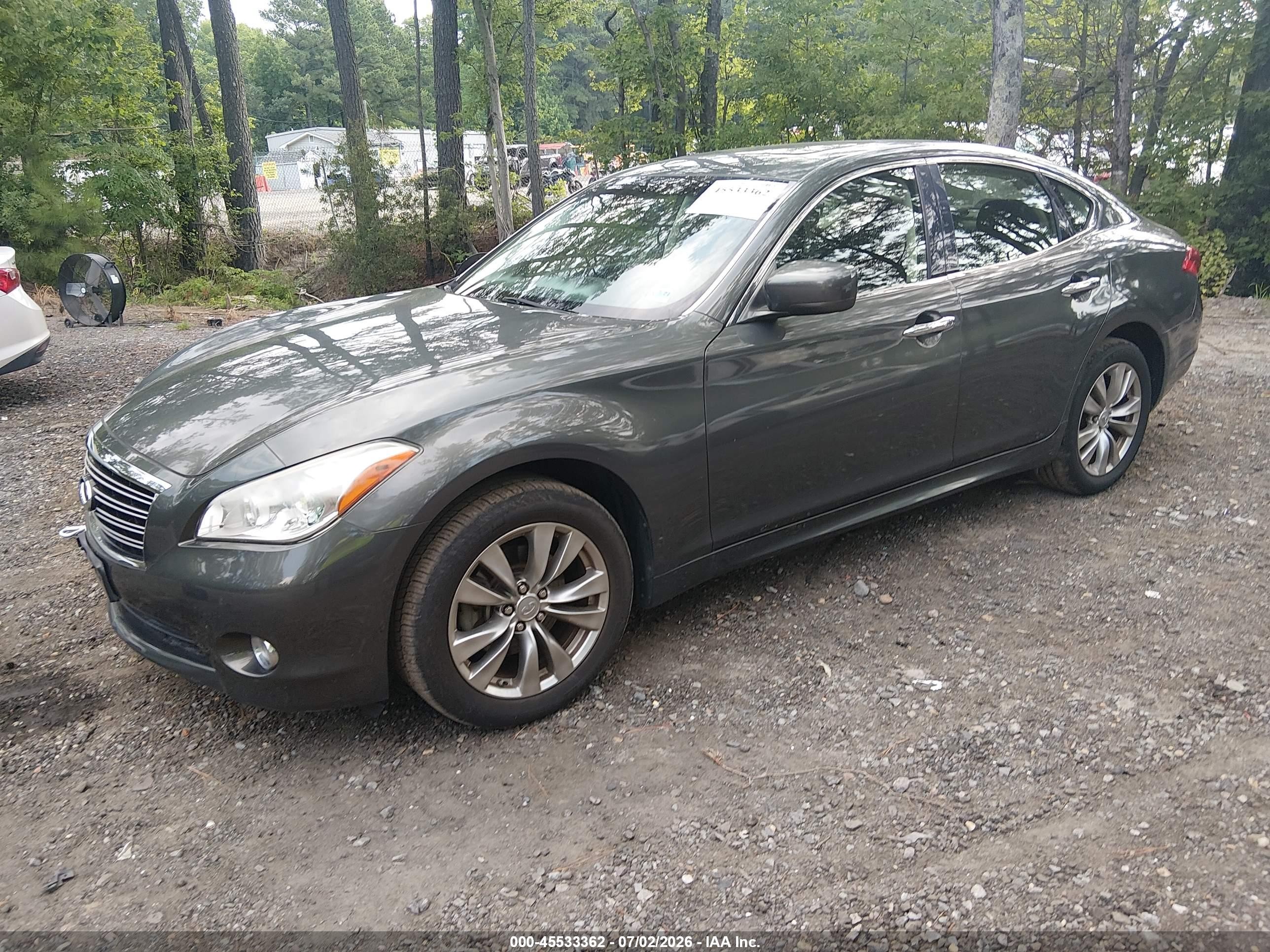 2013 Infiniti M37x Green vin: JN1BY1AR6DM601015