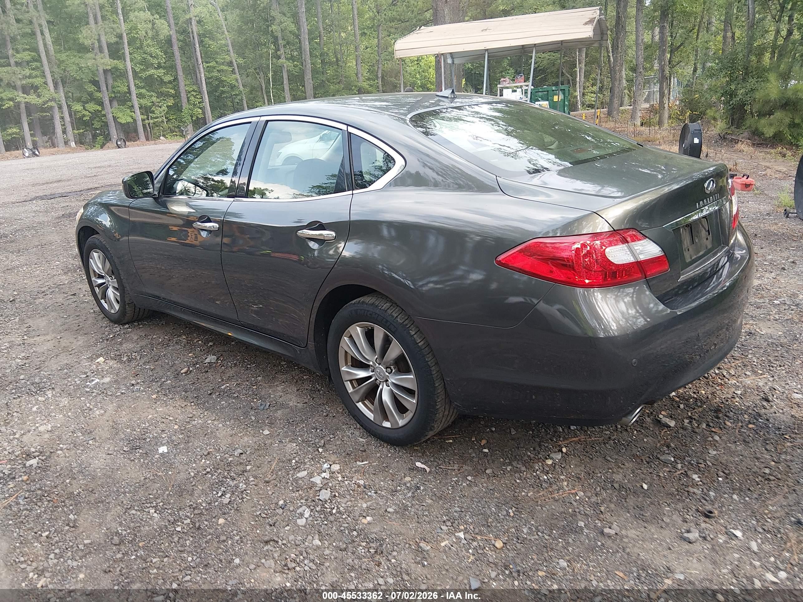 2013 Infiniti M37x Green vin: JN1BY1AR6DM601015