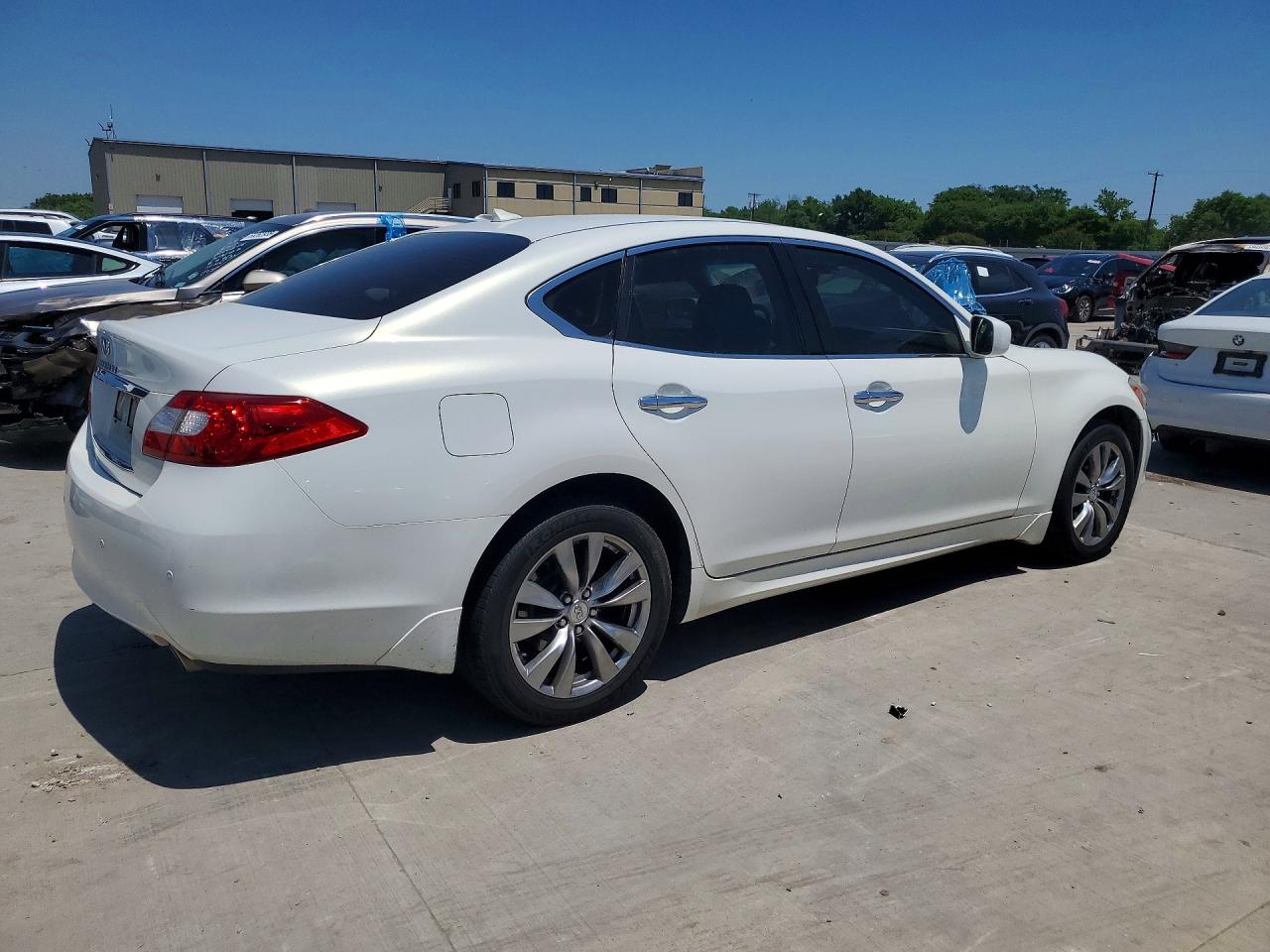 2013 Infiniti M37 X White vin: JN1BY1AR6DM604366