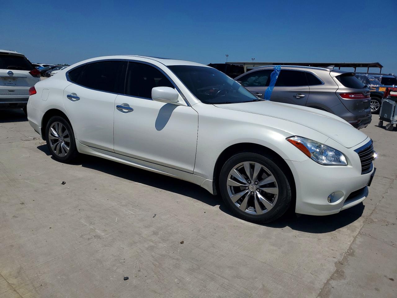 2013 Infiniti M37 X White vin: JN1BY1AR6DM604366