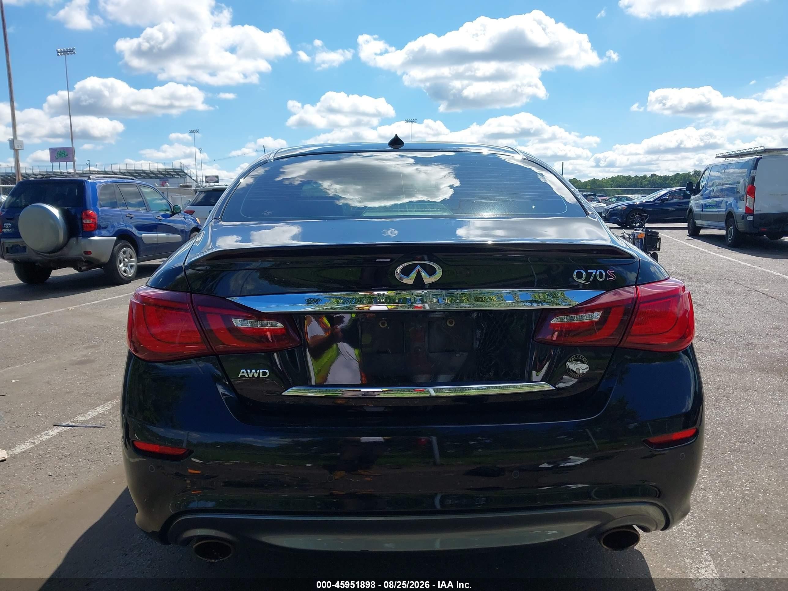 2015 Infiniti Q70 3.7x Black vin: JN1BY1AR7FM561742