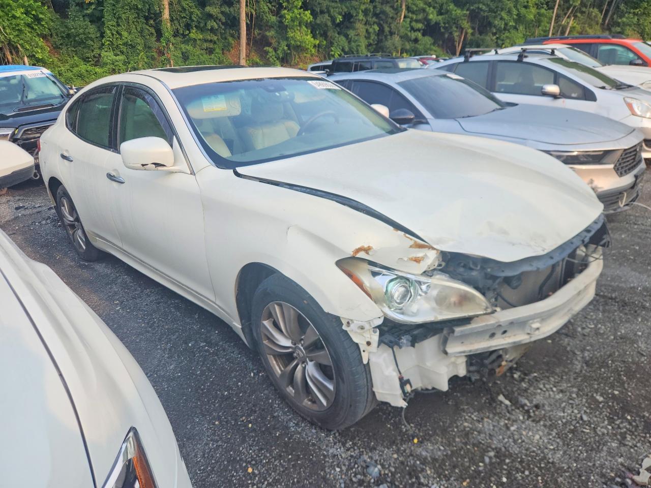 2012 Infiniti M37 X White vin: JN1BY1AR9CM392822