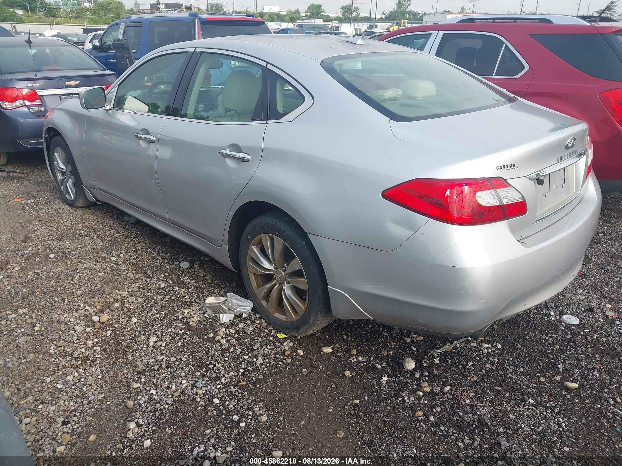 2012 Infiniti M37x Silver vin: JN1BY1AR9CM396093