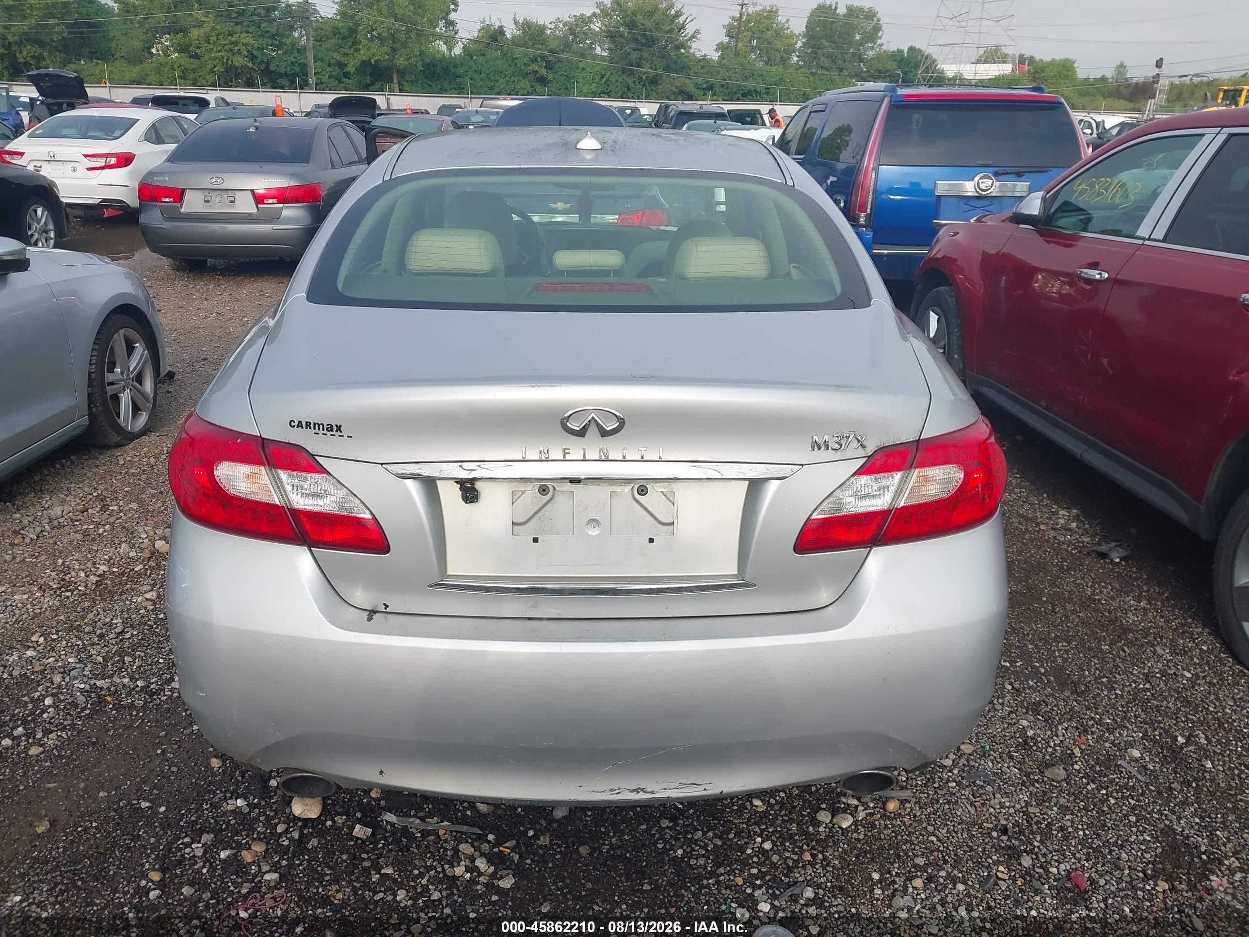2012 Infiniti M37x Silver vin: JN1BY1AR9CM396093