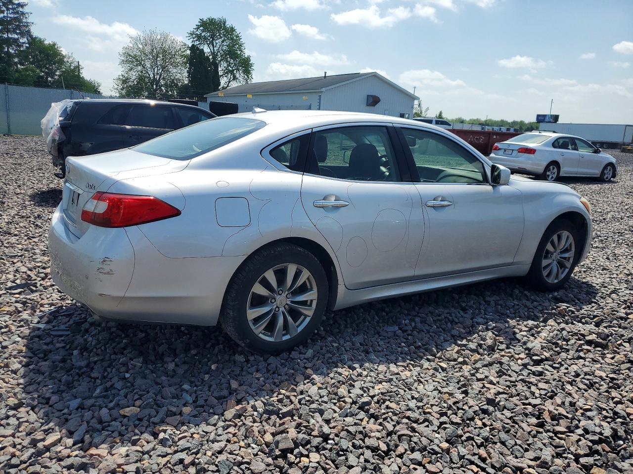 2013 Infiniti M37 X Silver vin: JN1BY1AR9DM603762