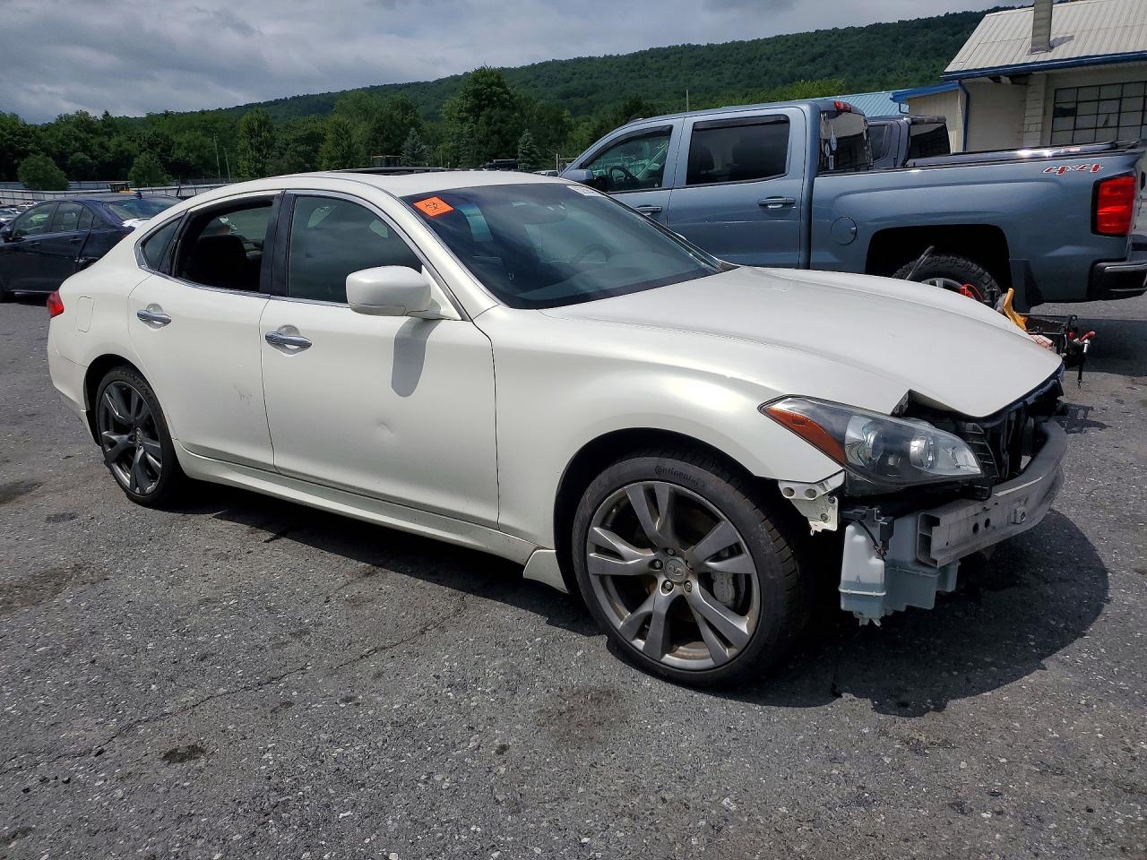 2013 Infiniti M37 X White vin: JN1BY1AR9DM604670