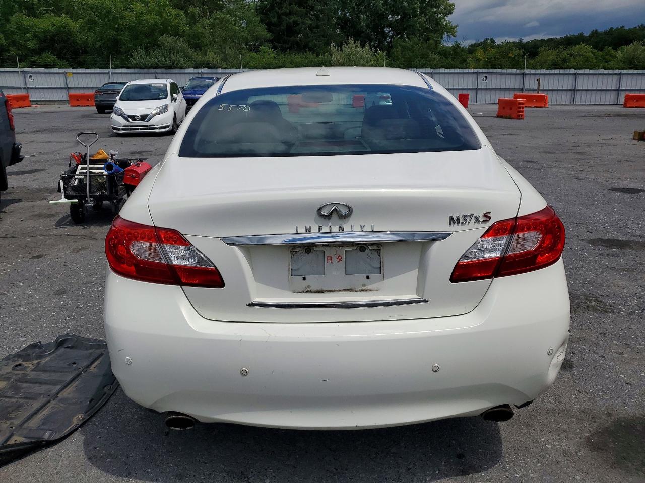 2013 Infiniti M37 X White vin: JN1BY1AR9DM604670