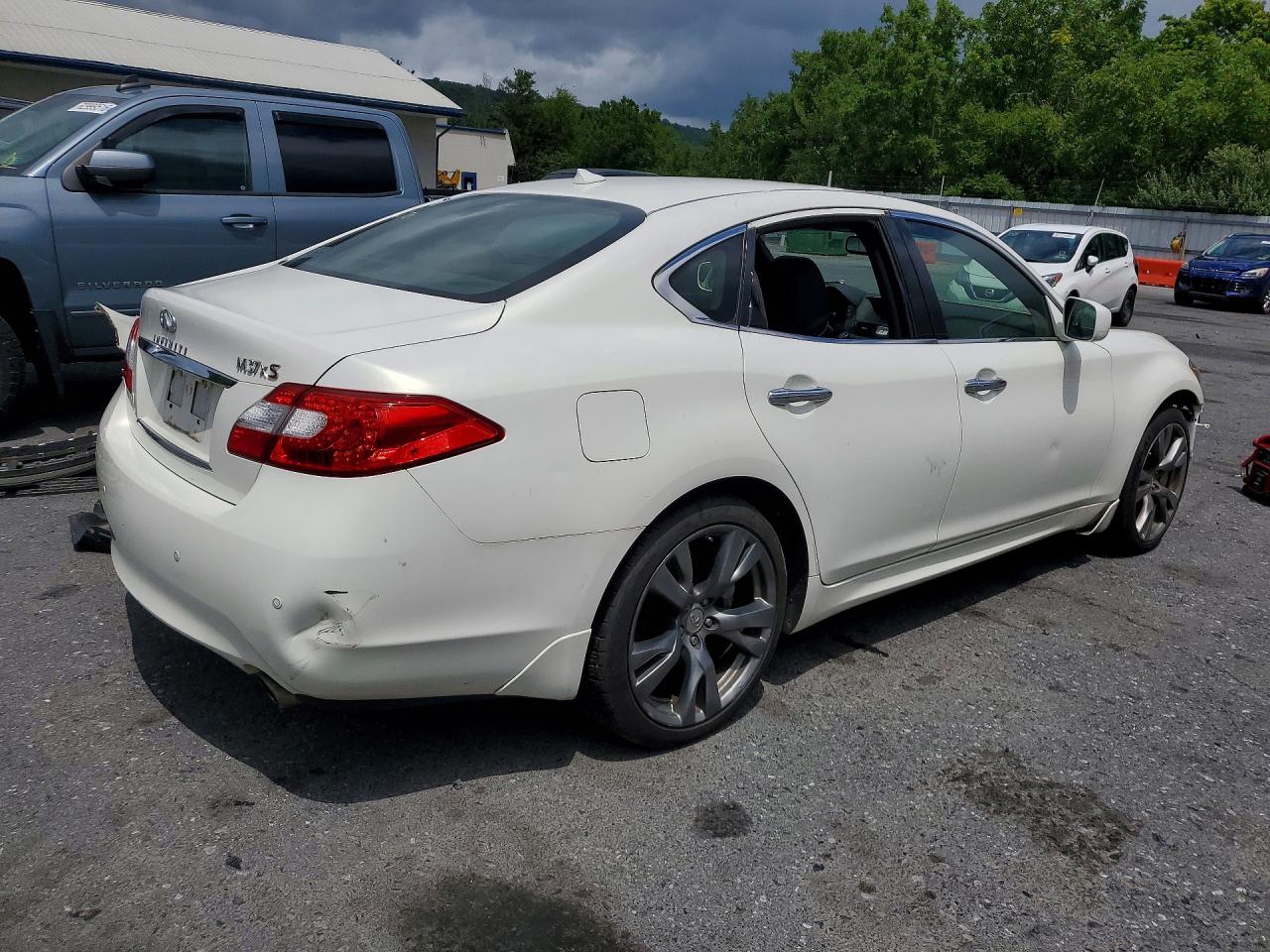2013 Infiniti M37 X White vin: JN1BY1AR9DM604670