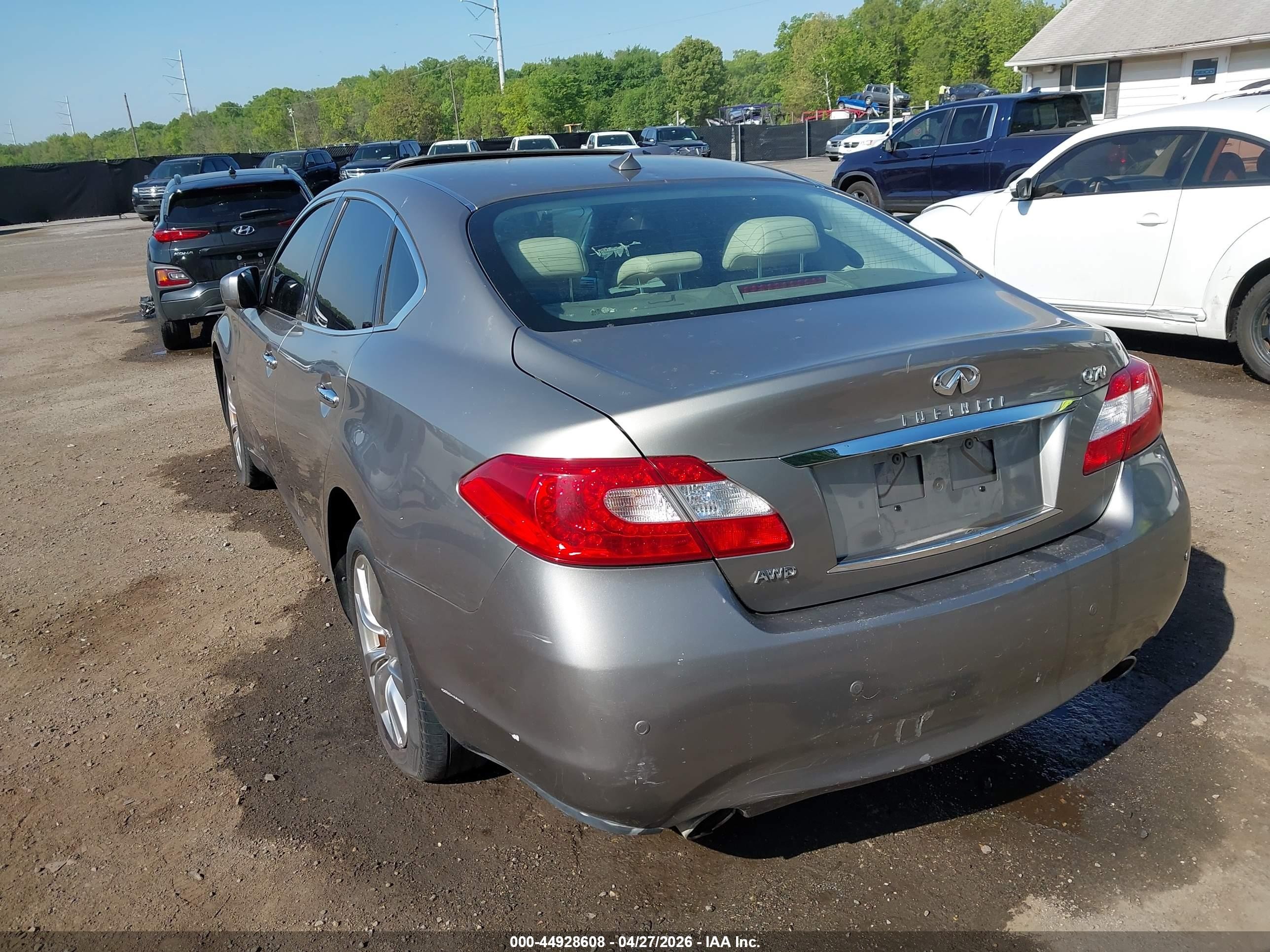 2014 Infiniti Q70 3.7x Gray vin: JN1BY1AR9EM320215