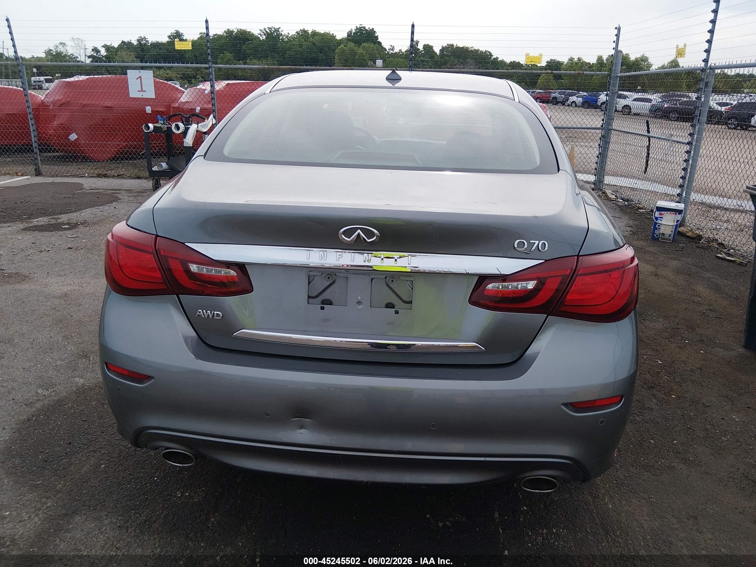2015 Infiniti Q70 3.7x Gray vin: JN1BY1AR9FM560432