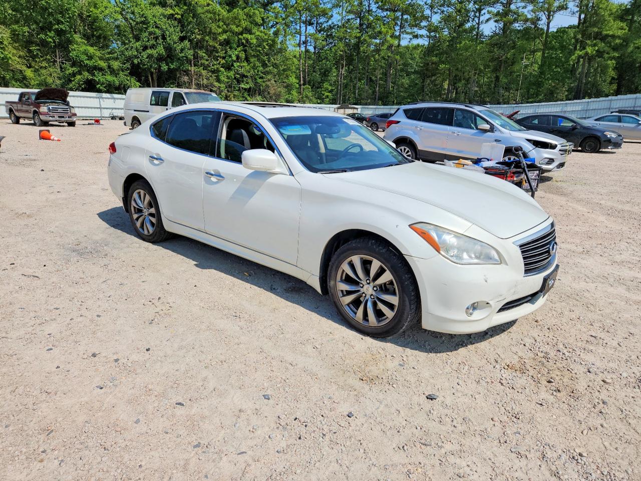 2013 Infiniti M37 X White vin: JN1BY1ARXDM605049