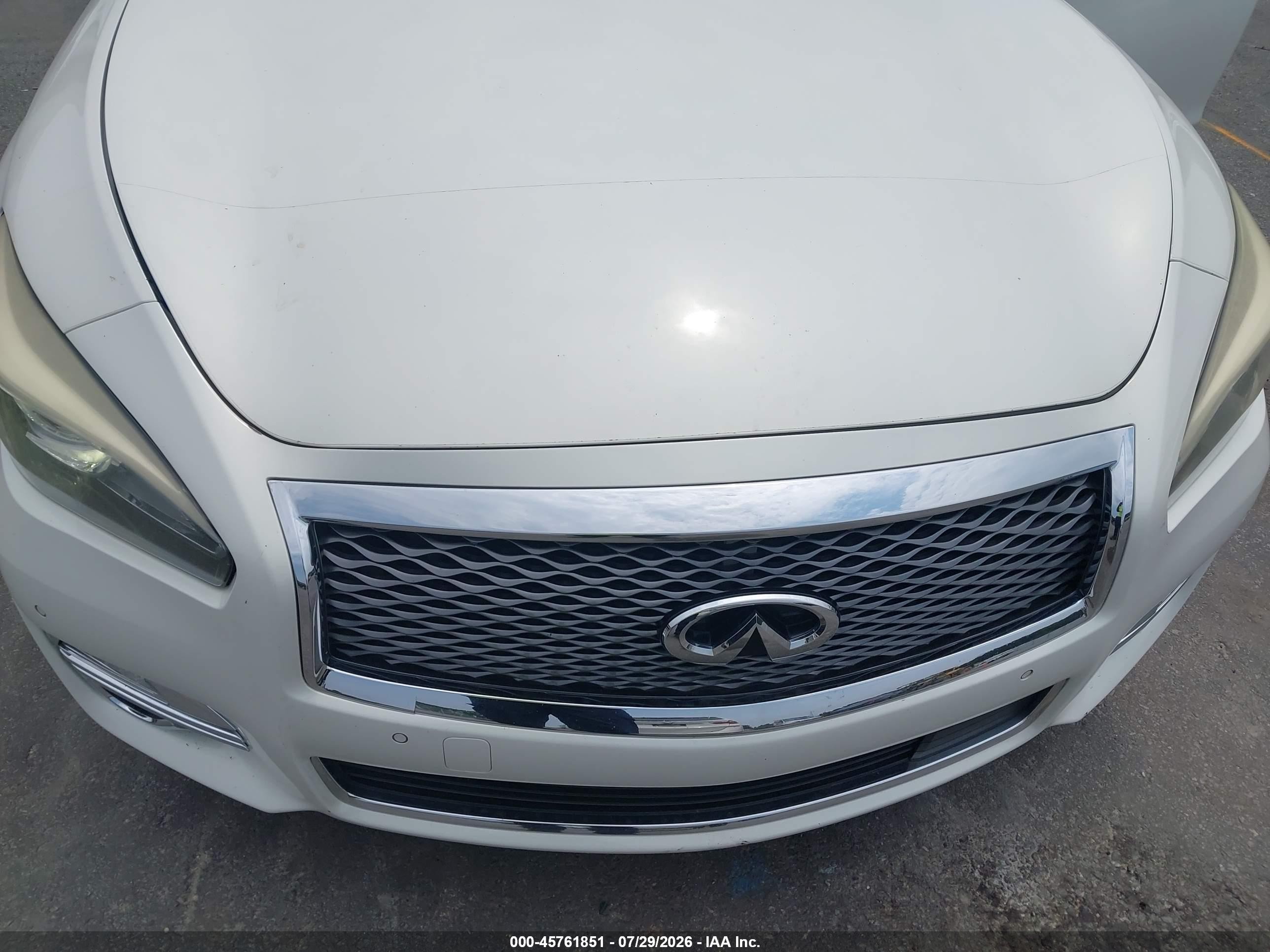 2015 Infiniti Q70l 3.7 White vin: JN1BY1PP0FM602024