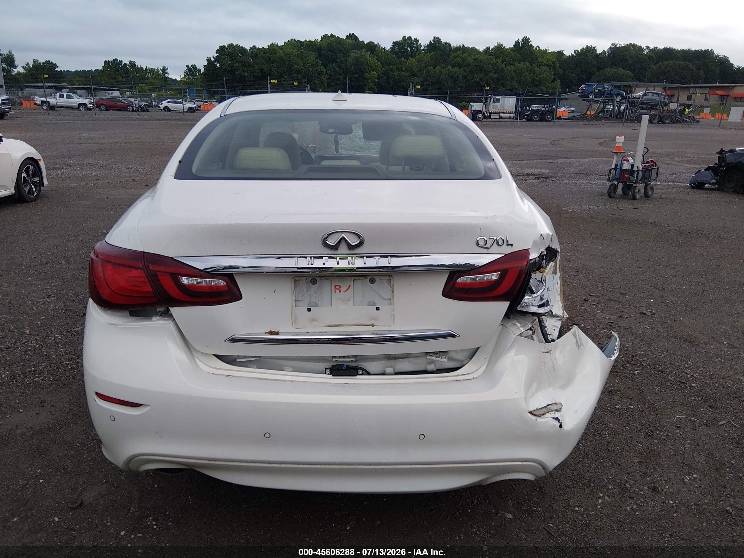 2015 Infiniti Q70l 3.7 White vin: JN1BY1PP1FM600363