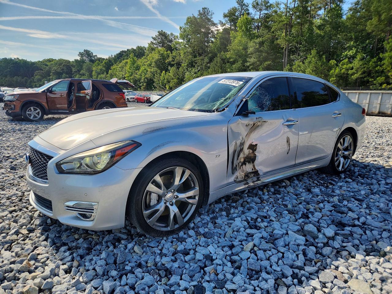 2019 Infiniti Q70l 3.7 Luxe Silver vin: JN1BY1PP2KM685241