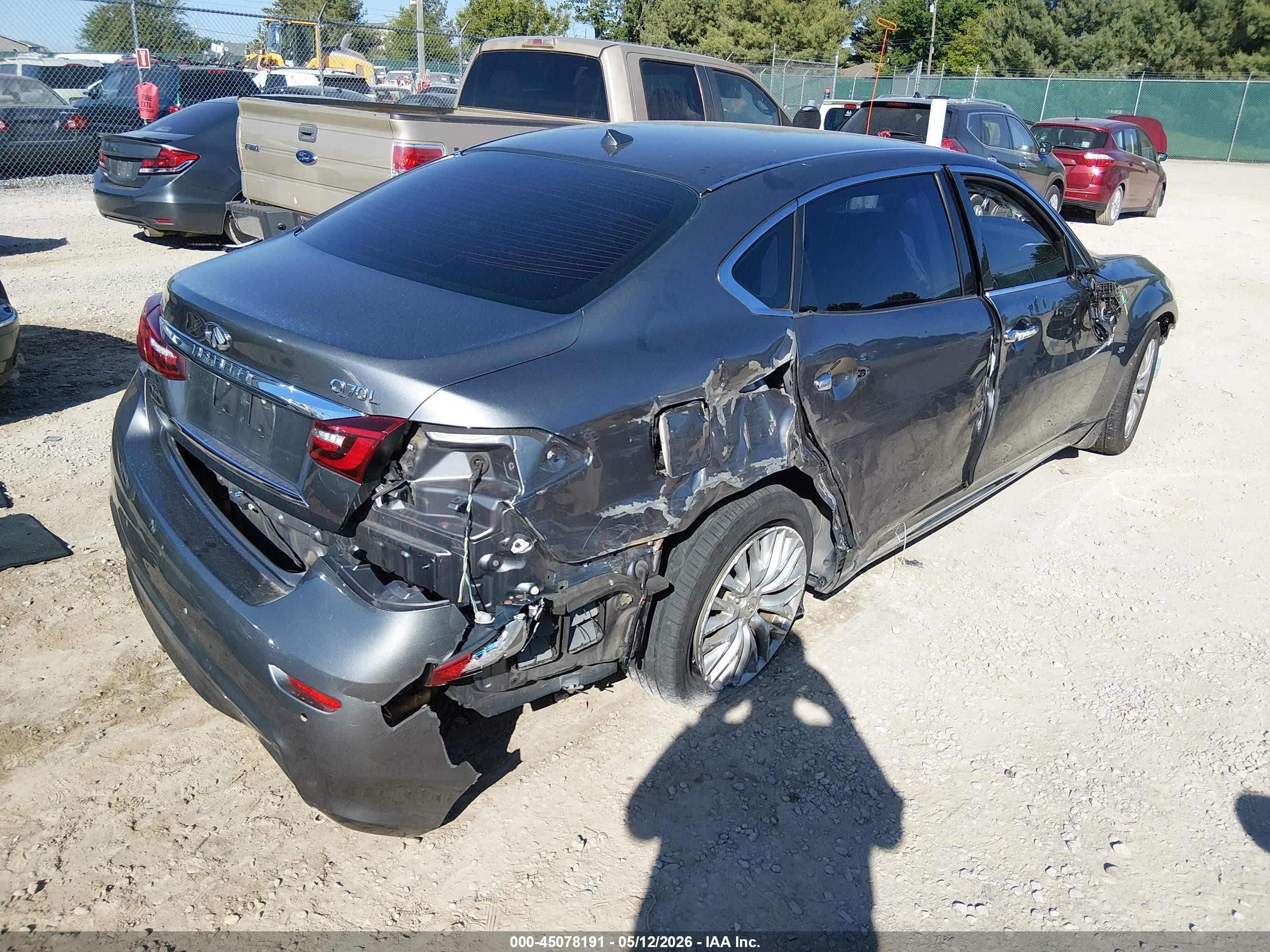 2015 Infiniti Q70l 3.7 Gray vin: JN1BY1PP5FM601502