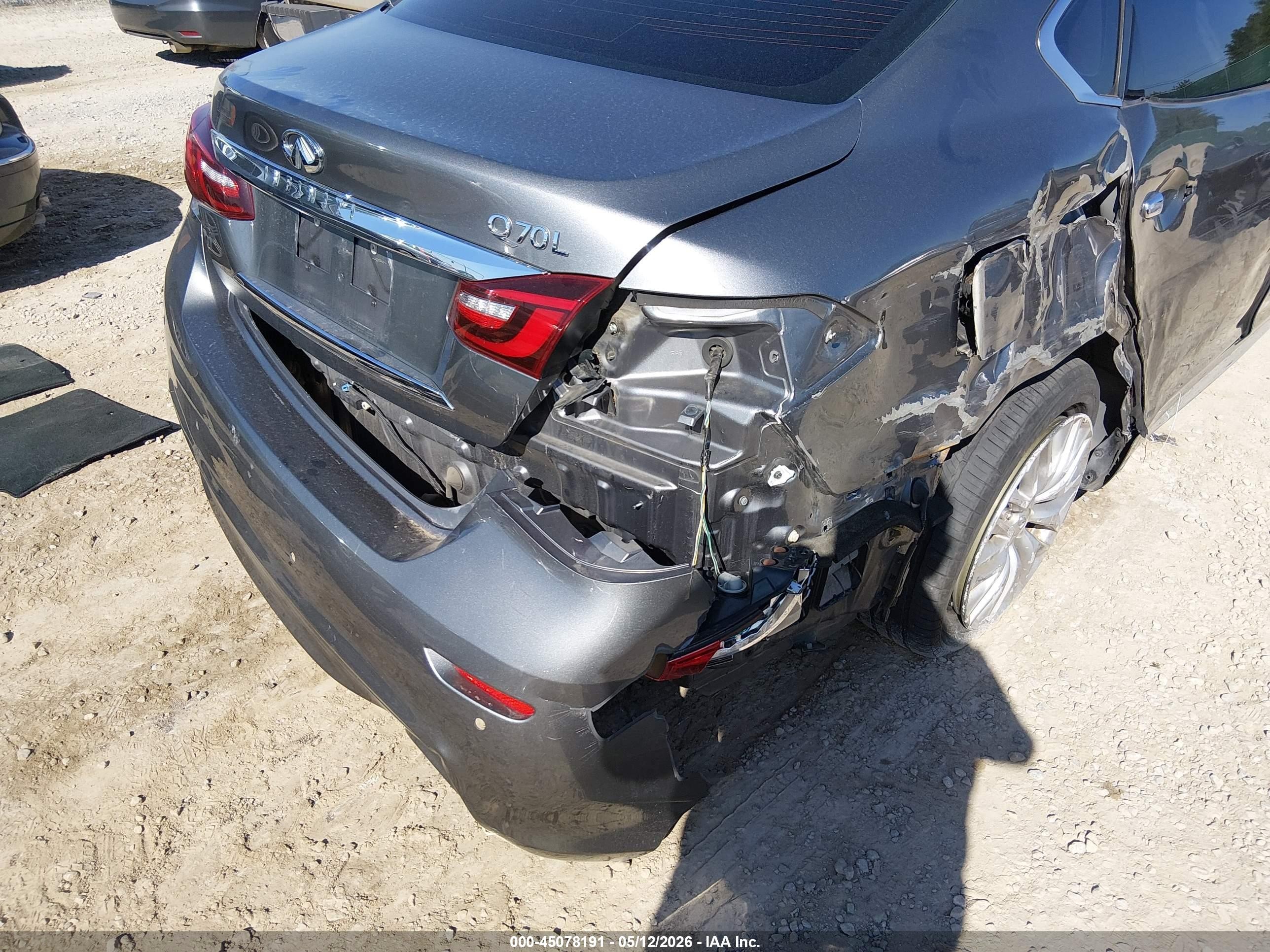 2015 Infiniti Q70l 3.7 Gray vin: JN1BY1PP5FM601502