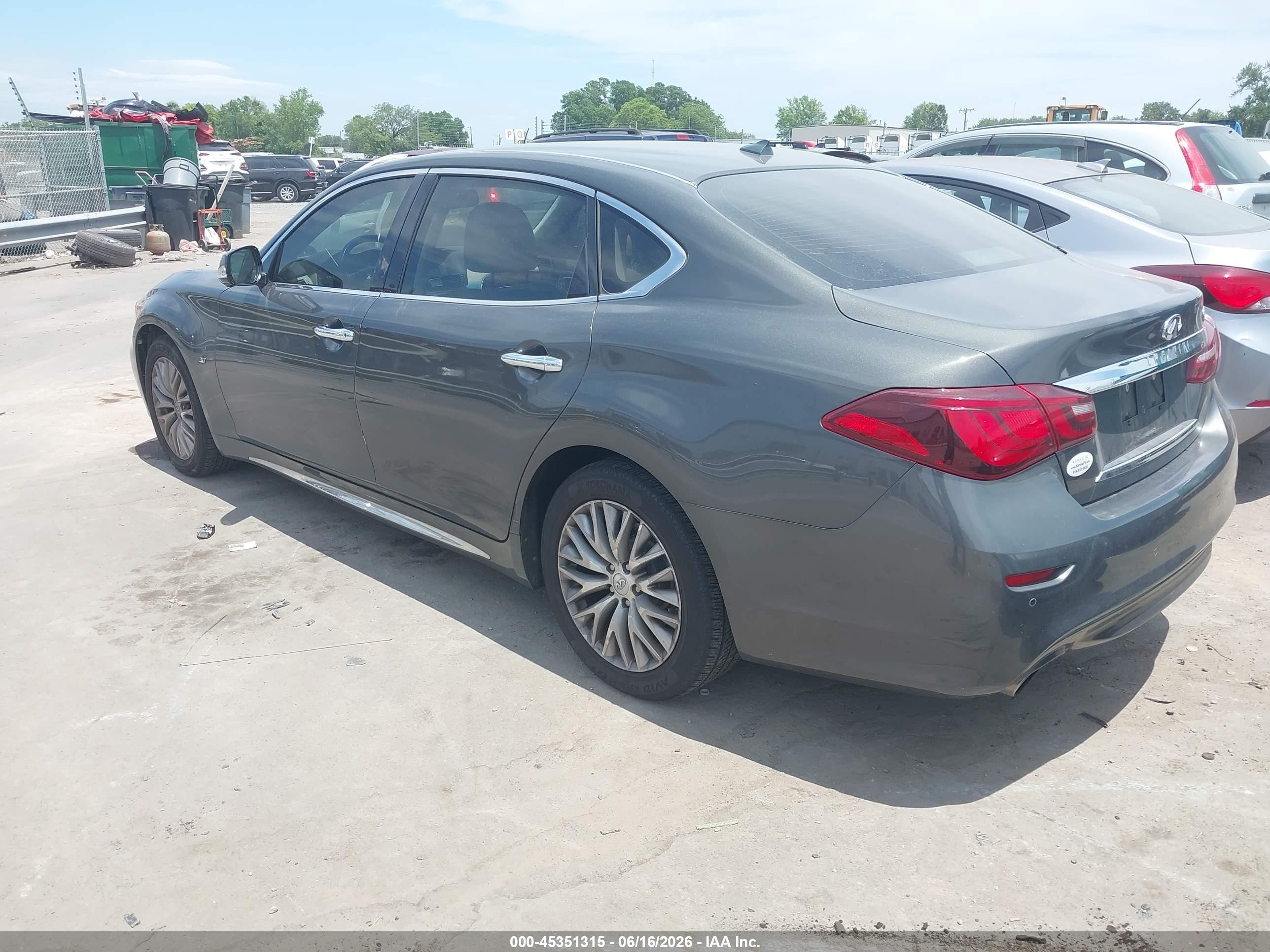 2015 Infiniti Q70l 3.7 Gray vin: JN1BY1PP8FM600148
