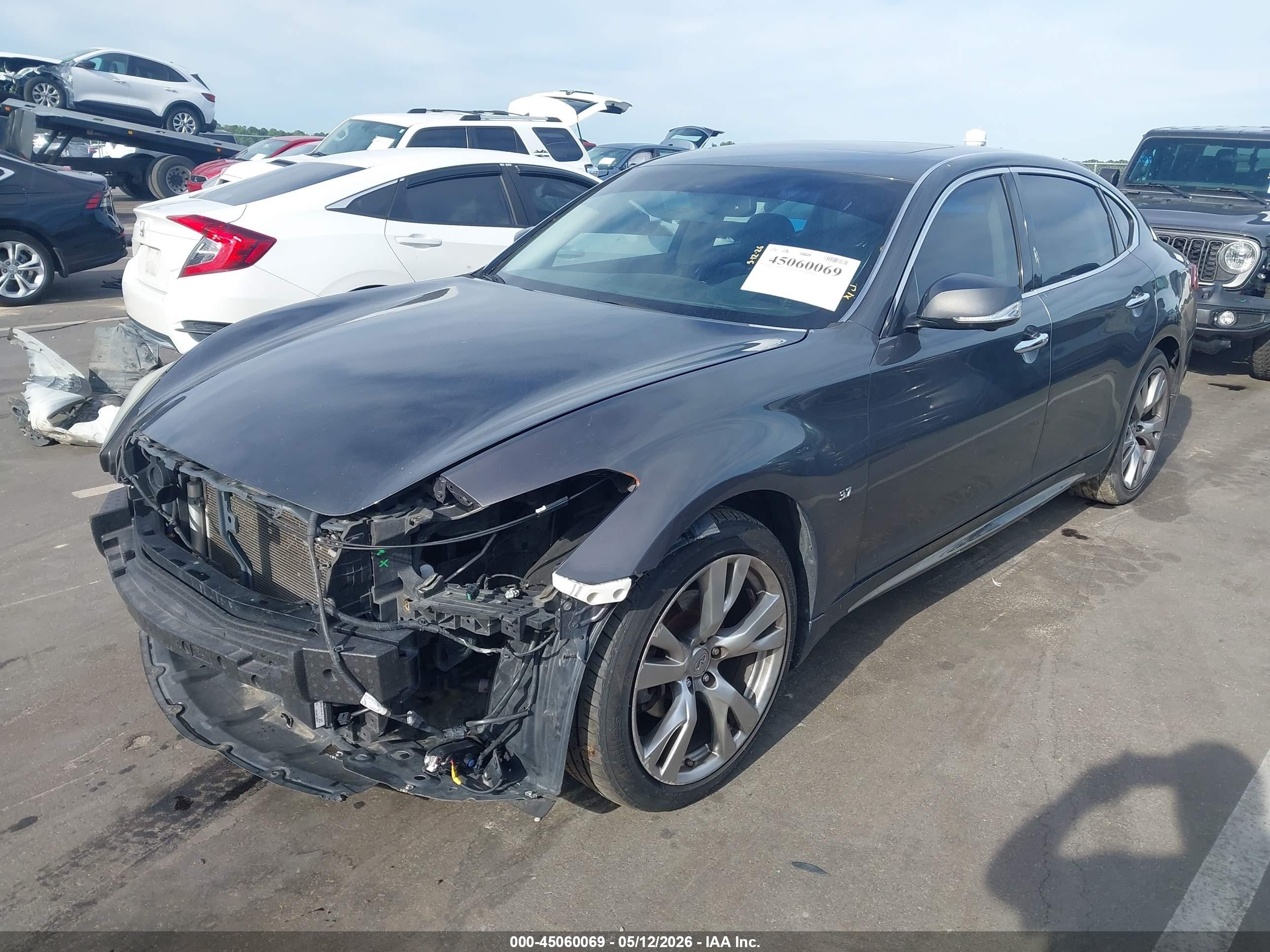 2015 Infiniti Q70l 3.7x Gray vin: JN1BY1PR1FM830549