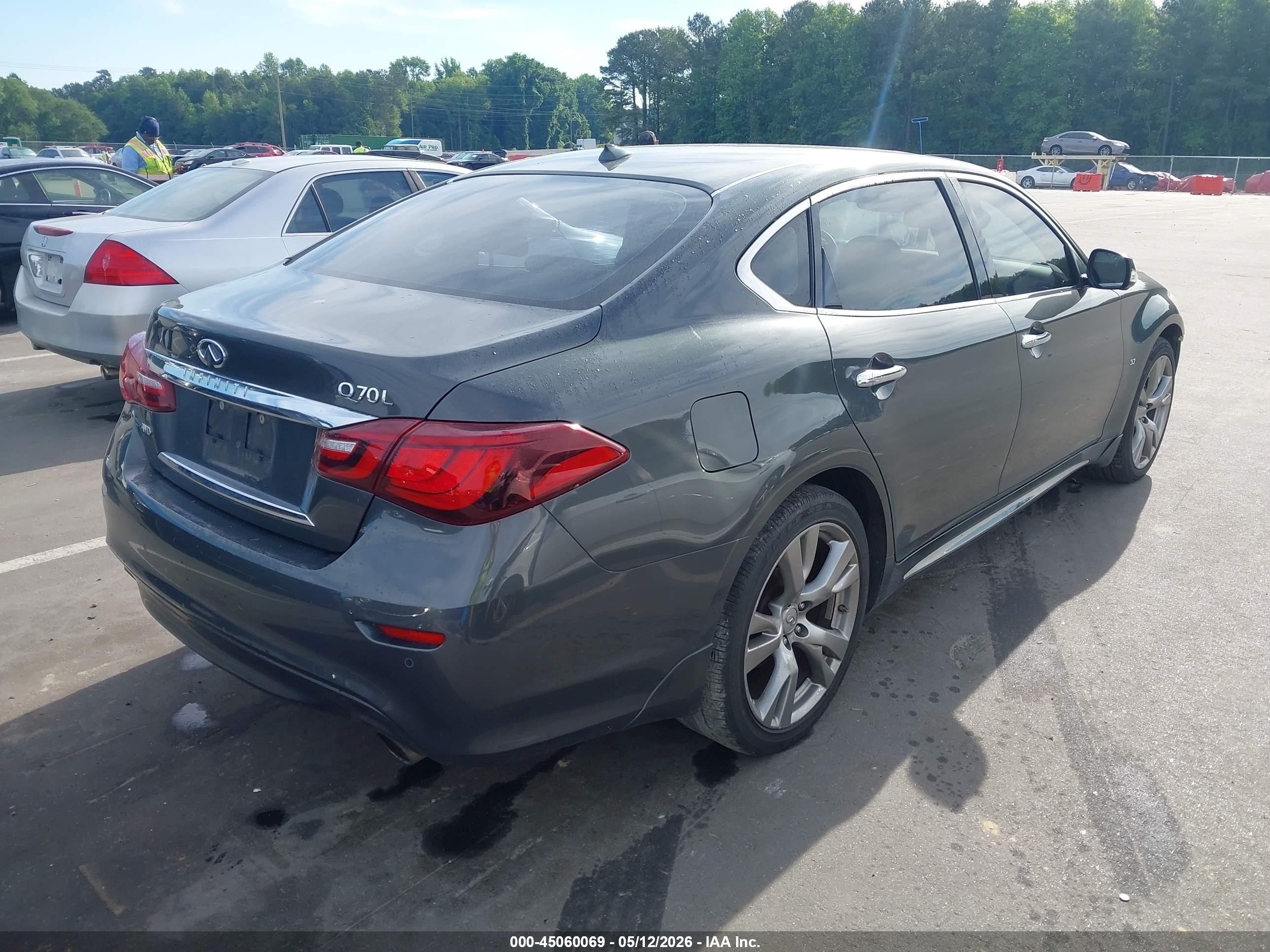 2015 Infiniti Q70l 3.7x Gray vin: JN1BY1PR1FM830549