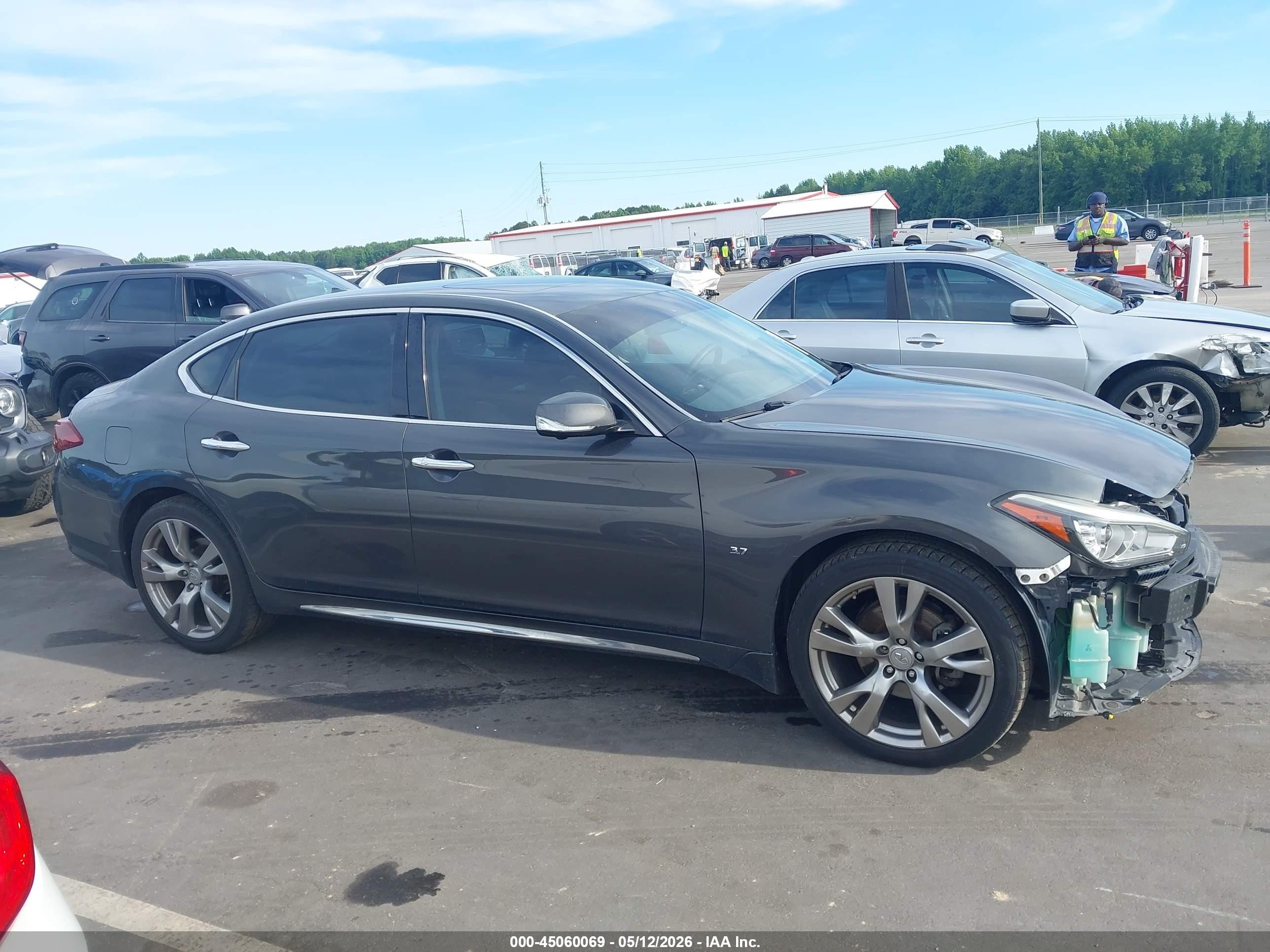 2015 Infiniti Q70l 3.7x Gray vin: JN1BY1PR1FM830549