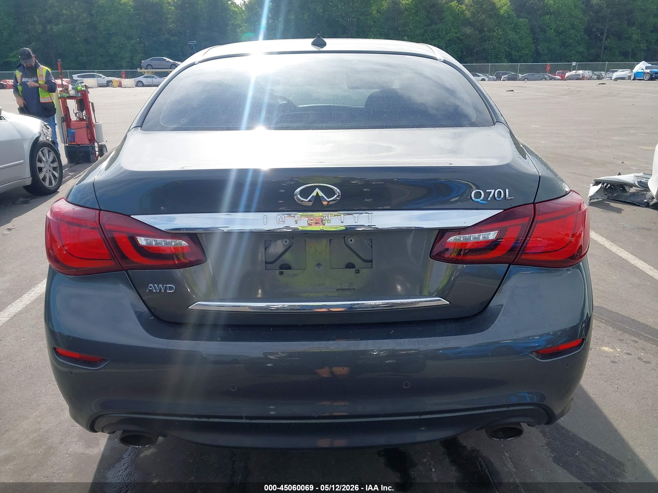 2015 Infiniti Q70l 3.7x Gray vin: JN1BY1PR1FM830549