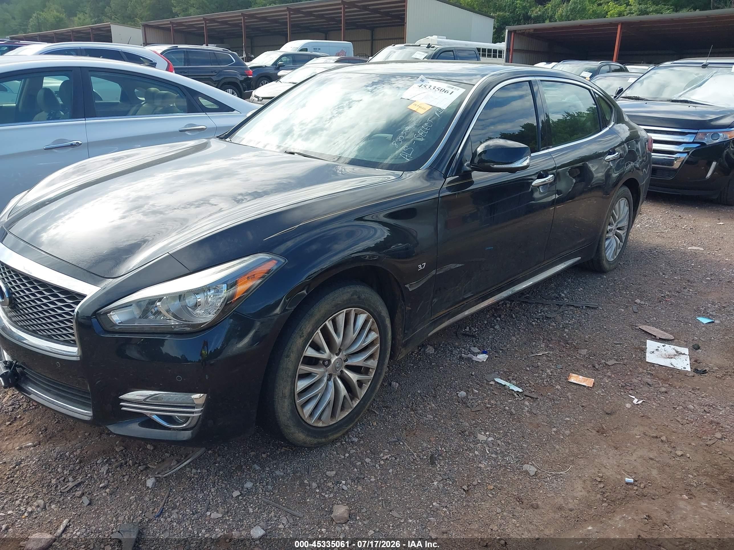 2015 Infiniti Q70l 3.7x Black vin: JN1BY1PR1FM830552