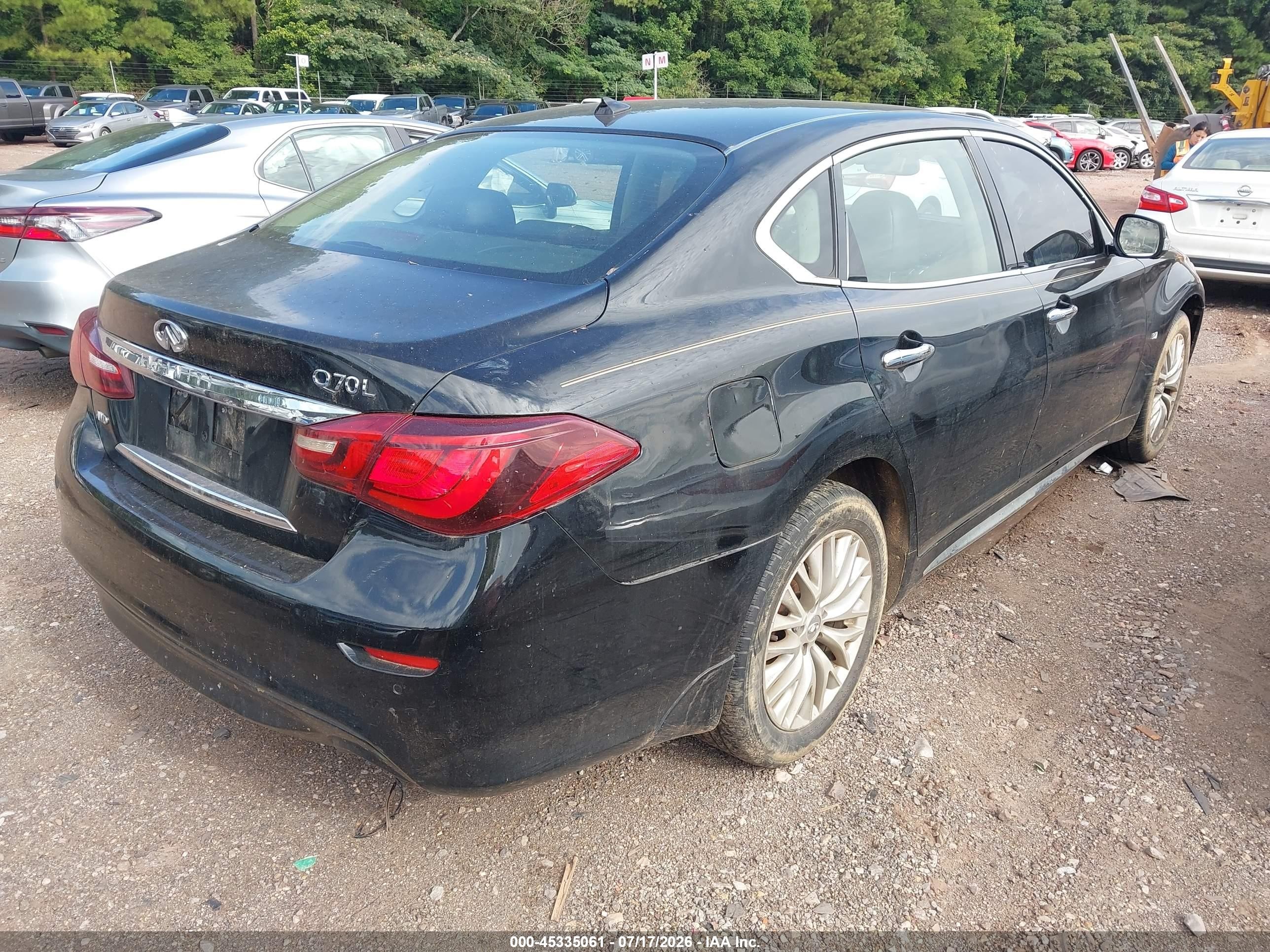 2015 Infiniti Q70l 3.7x Black vin: JN1BY1PR1FM830552
