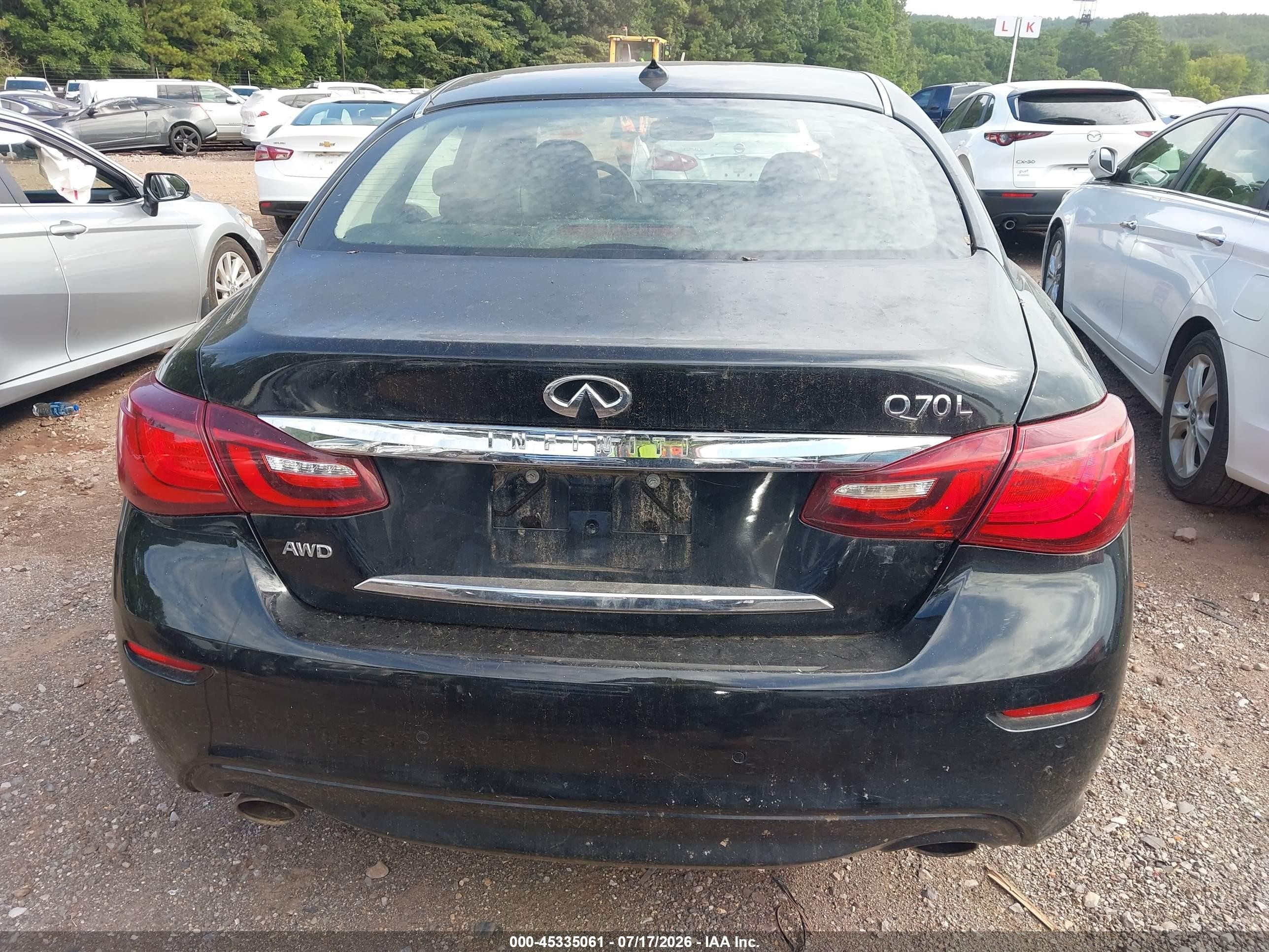 2015 Infiniti Q70l 3.7x Black vin: JN1BY1PR1FM830552