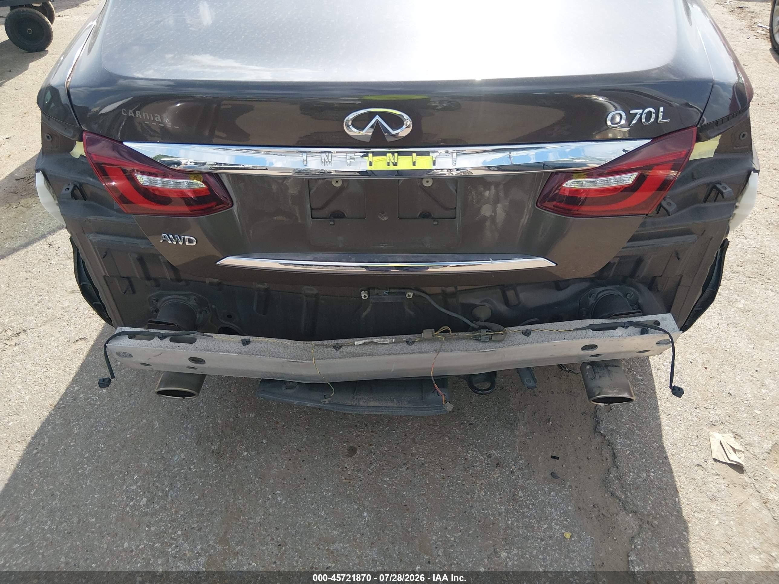 2015 Infiniti Q70l 3.7x Коричневый vin: JN1BY1PR1FM830602