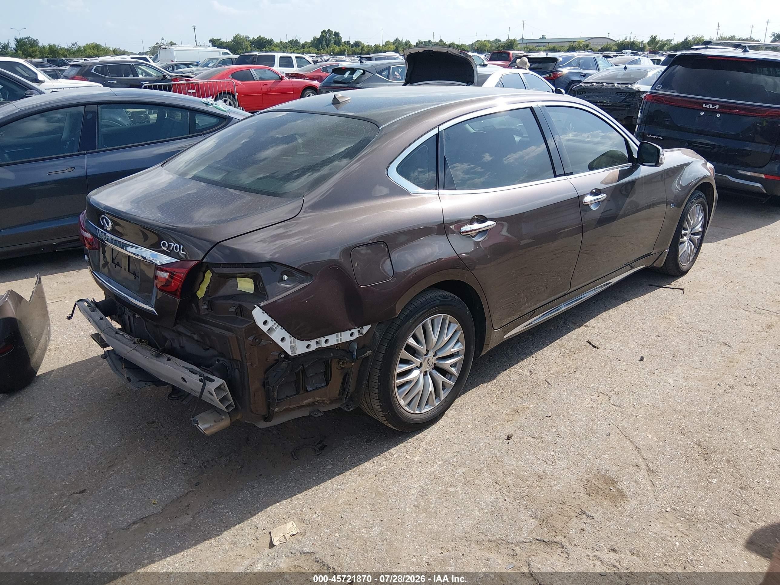 2015 Infiniti Q70l 3.7x Коричневый vin: JN1BY1PR1FM830602