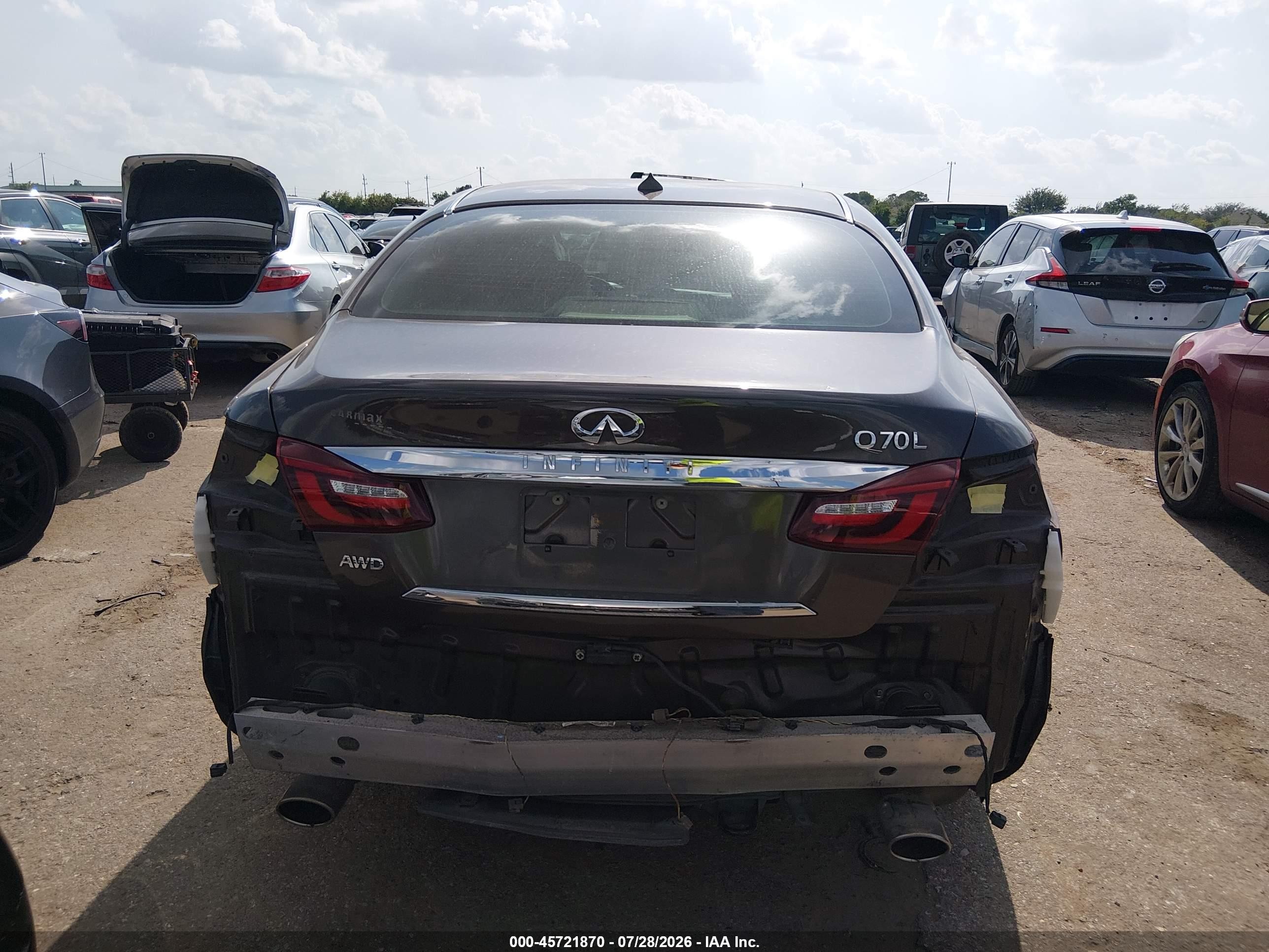 2015 Infiniti Q70l 3.7x Коричневый vin: JN1BY1PR1FM830602