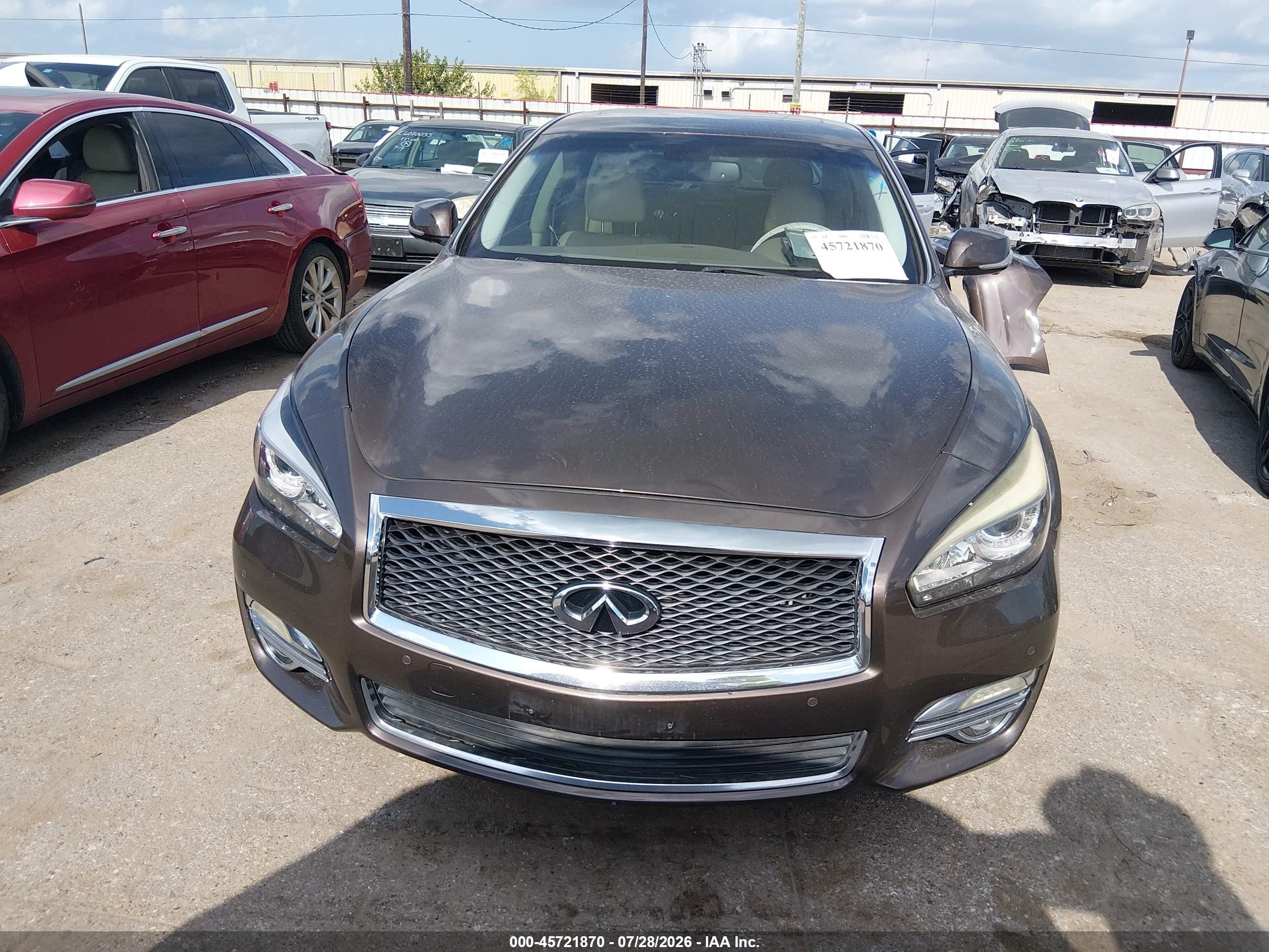 2015 Infiniti Q70l 3.7x Коричневый vin: JN1BY1PR1FM830602