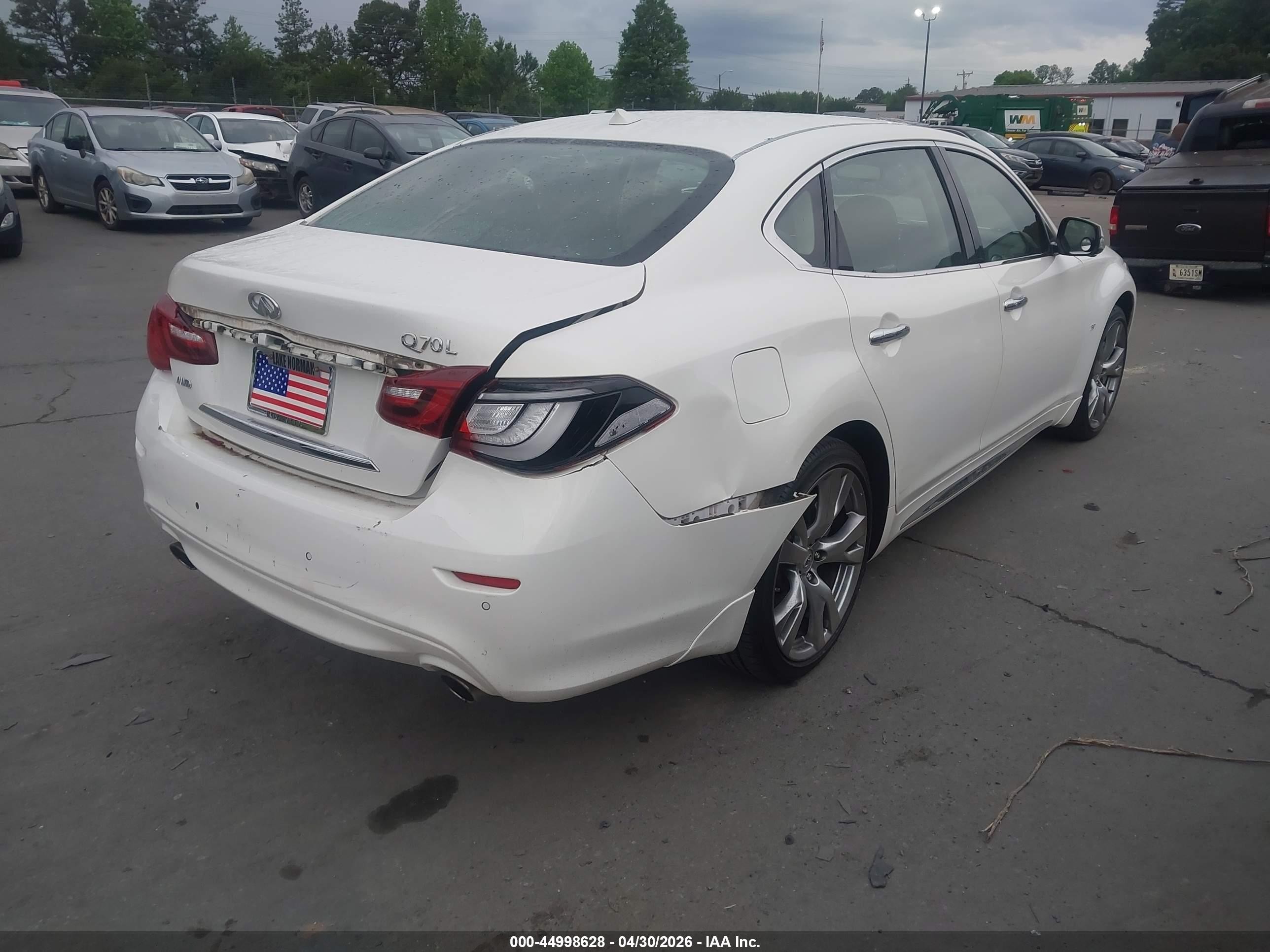 2015 Infiniti Q70l 3.7x White vin: JN1BY1PR4FM831694
