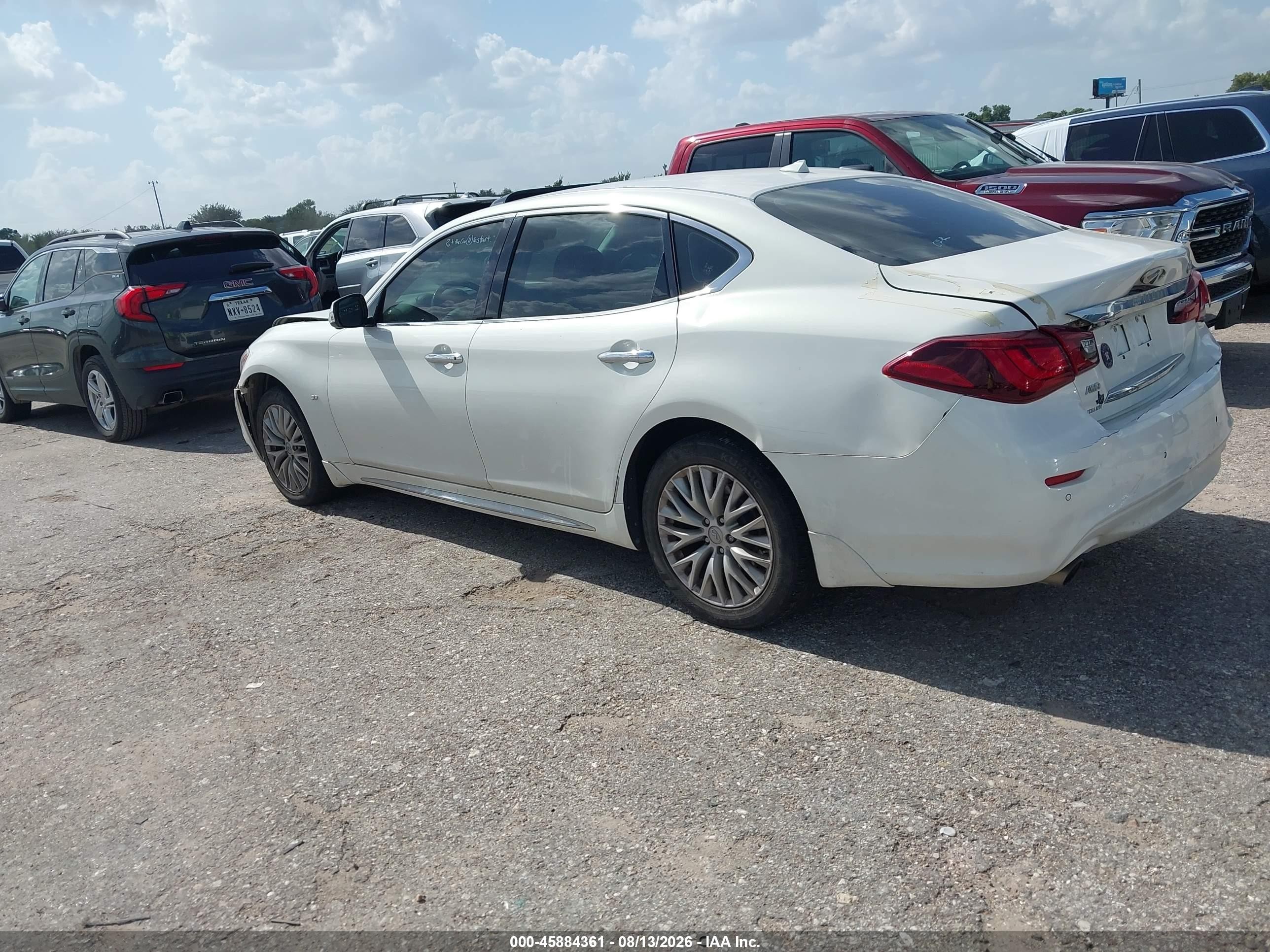 2015 Infiniti Q70l 3.7x White vin: JN1BY1PR5FM831865