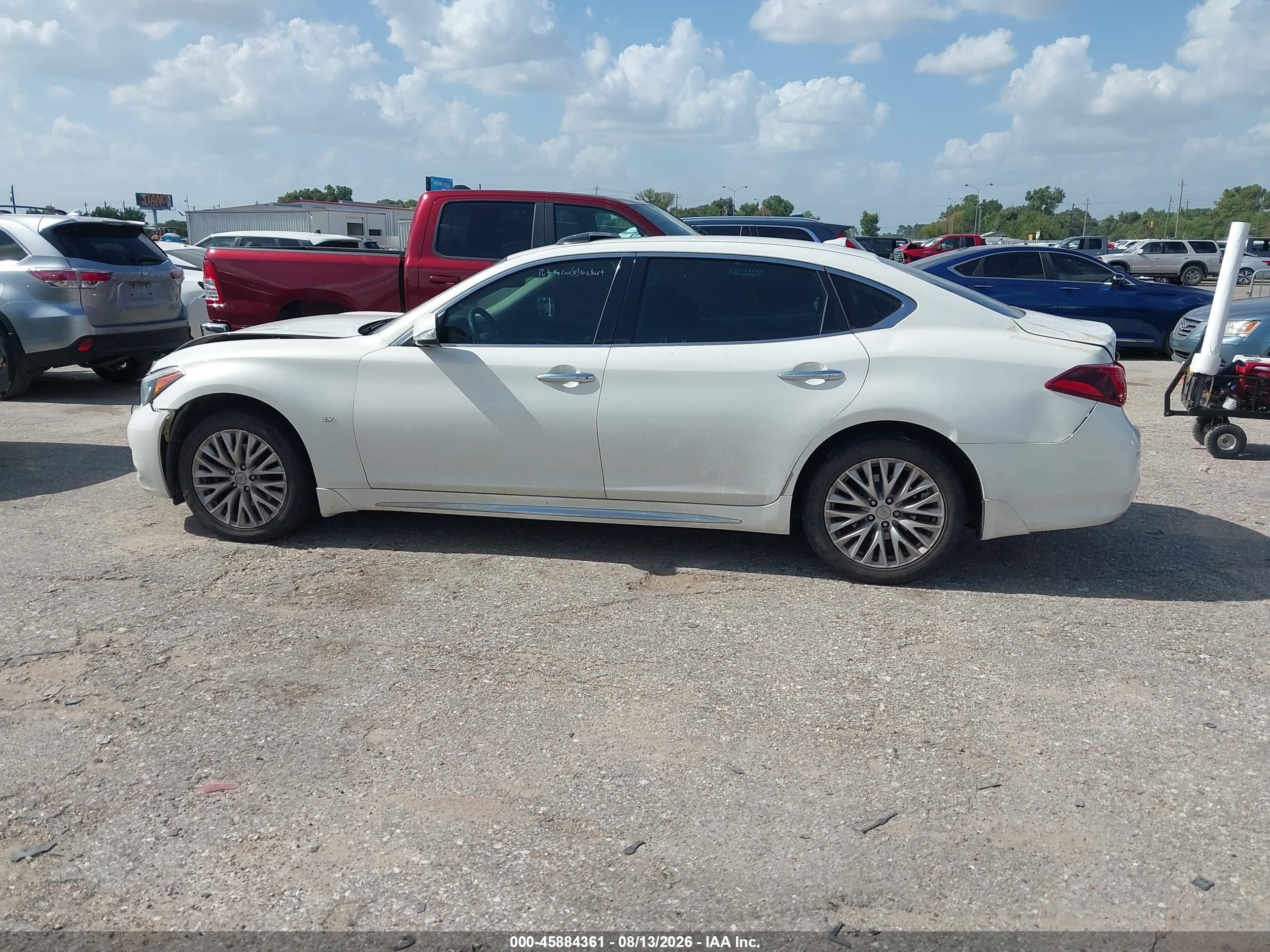 2015 Infiniti Q70l 3.7x White vin: JN1BY1PR5FM831865