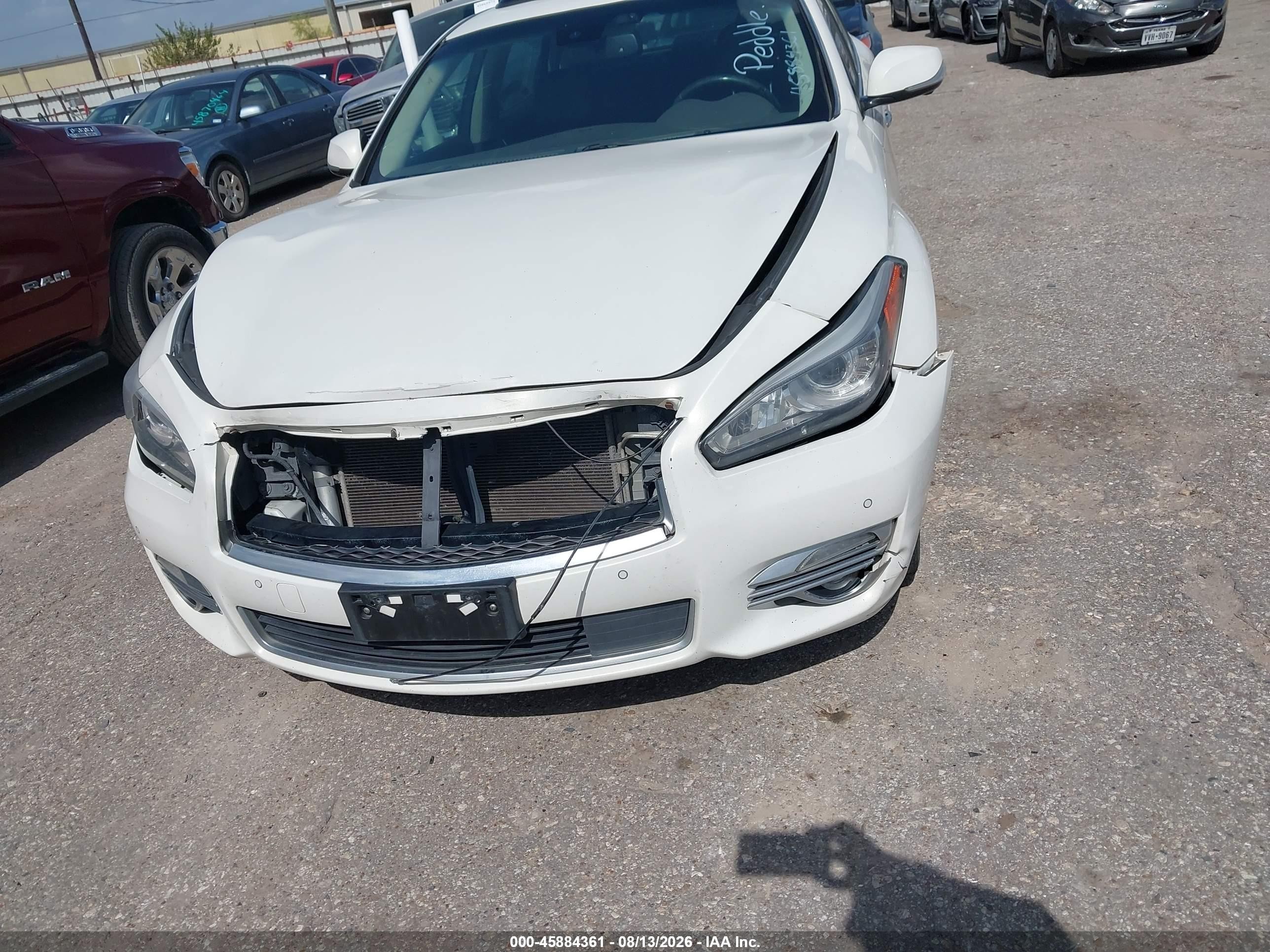 2015 Infiniti Q70l 3.7x White vin: JN1BY1PR5FM831865