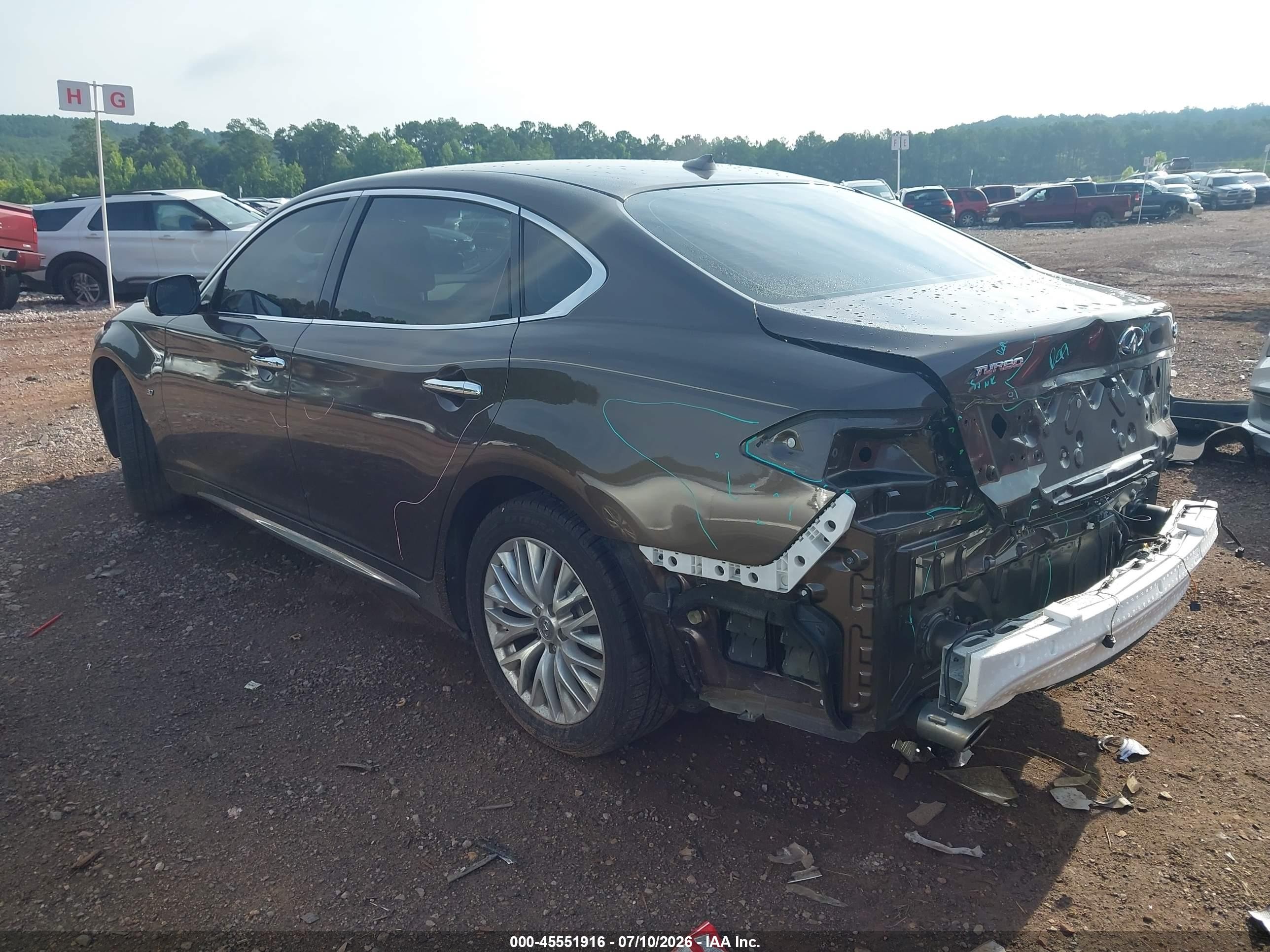 2015 Infiniti Q70l 3.7x Brown vin: JN1BY1PR8FM830032