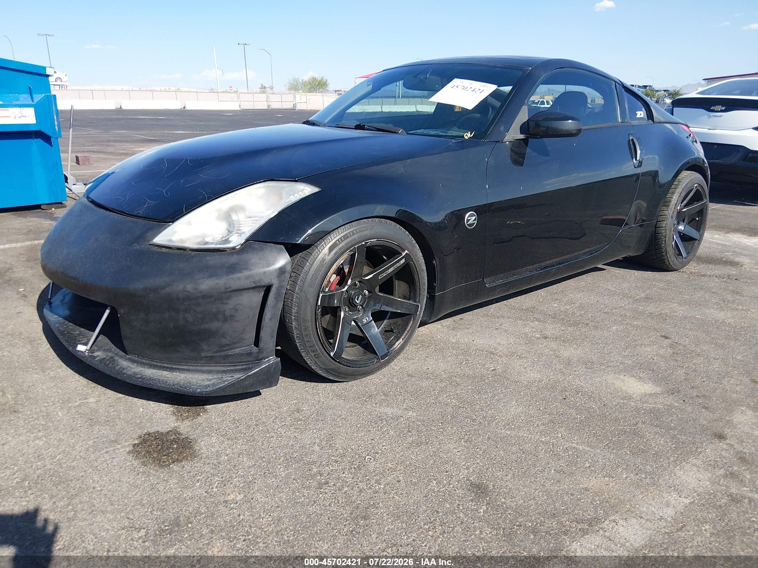 2007 Nissan 350z Enthusiast Black vin: JN1BZ34D07M506348