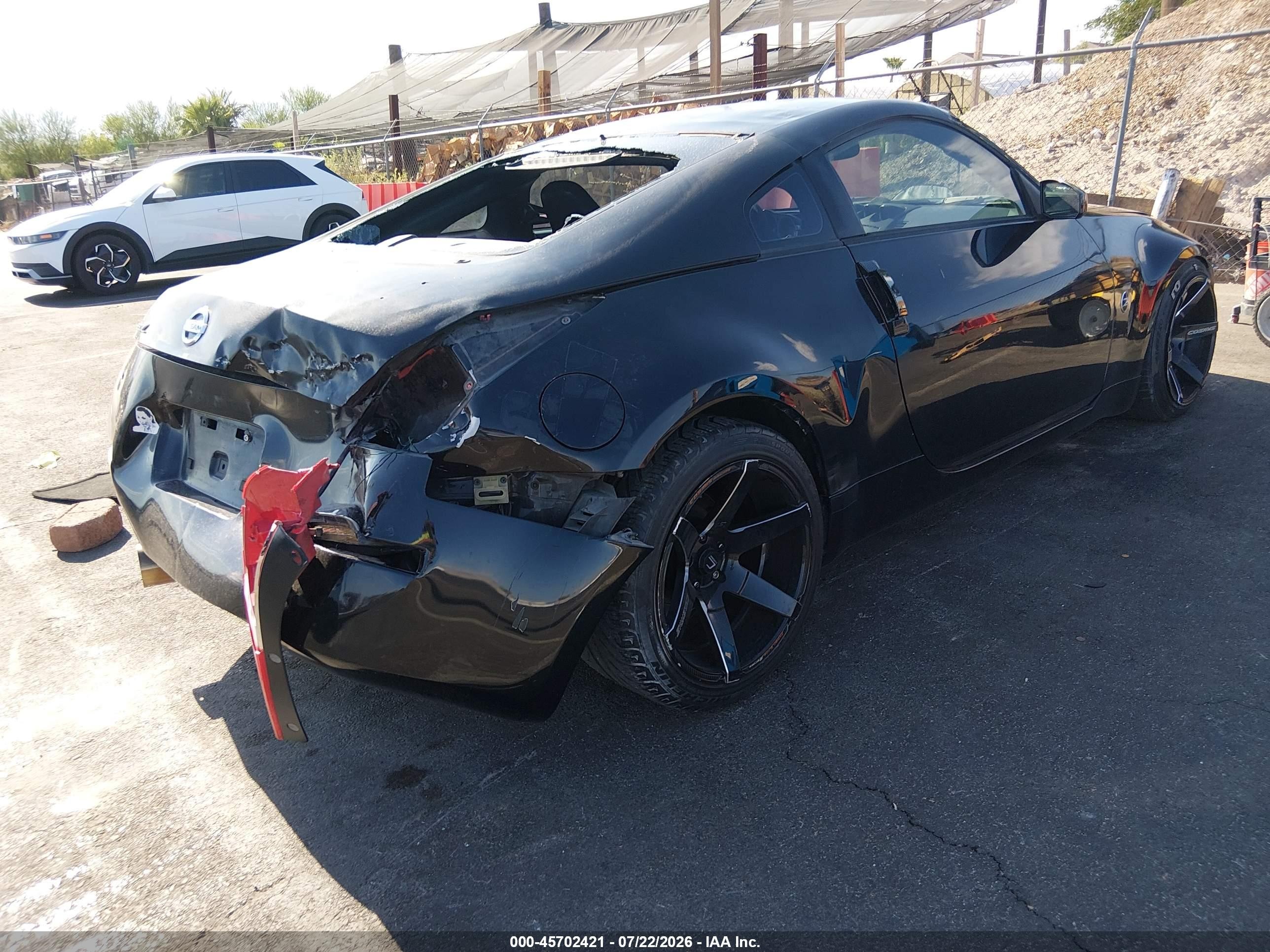 2007 Nissan 350z Enthusiast Black vin: JN1BZ34D07M506348