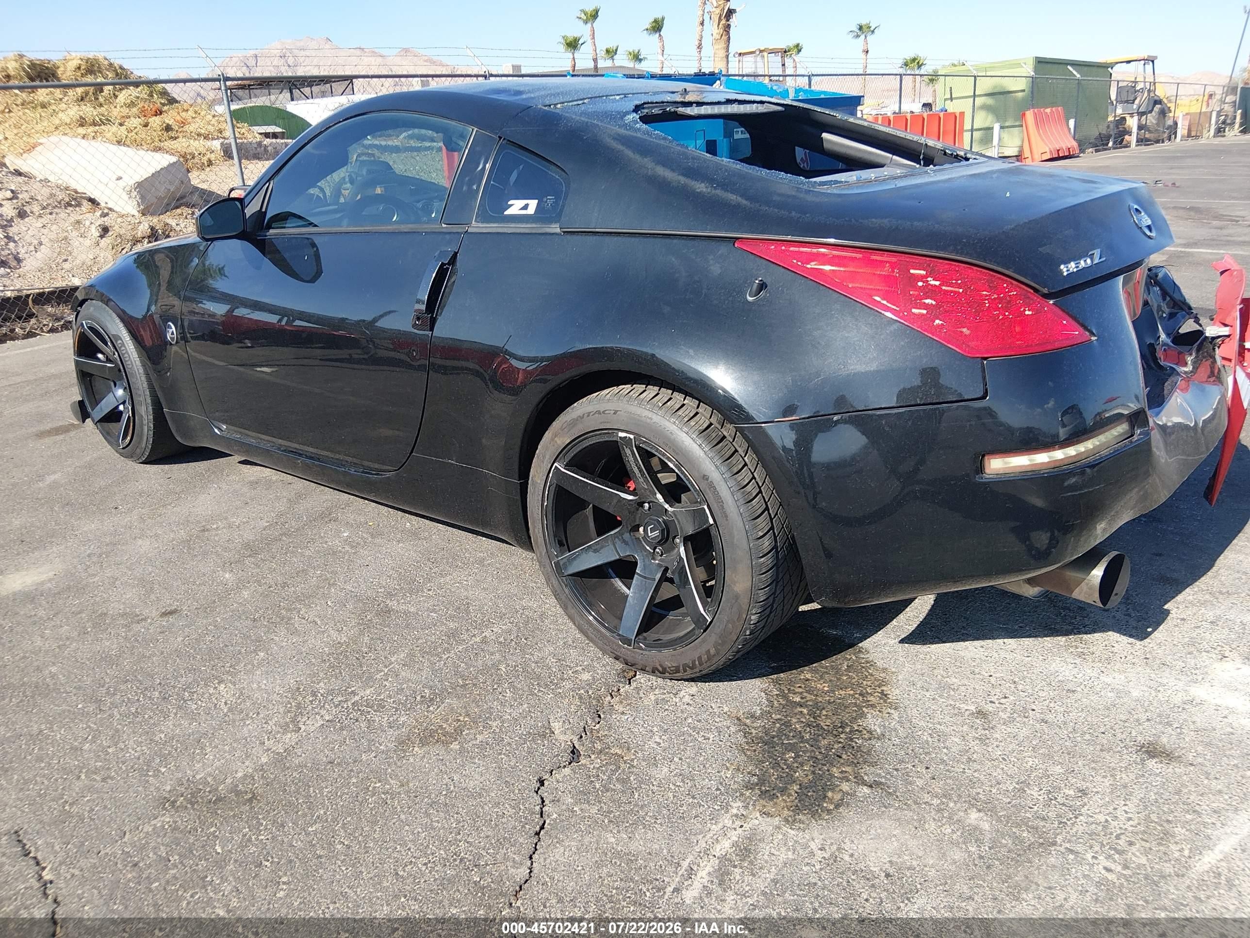 2007 Nissan 350z Enthusiast Black vin: JN1BZ34D07M506348