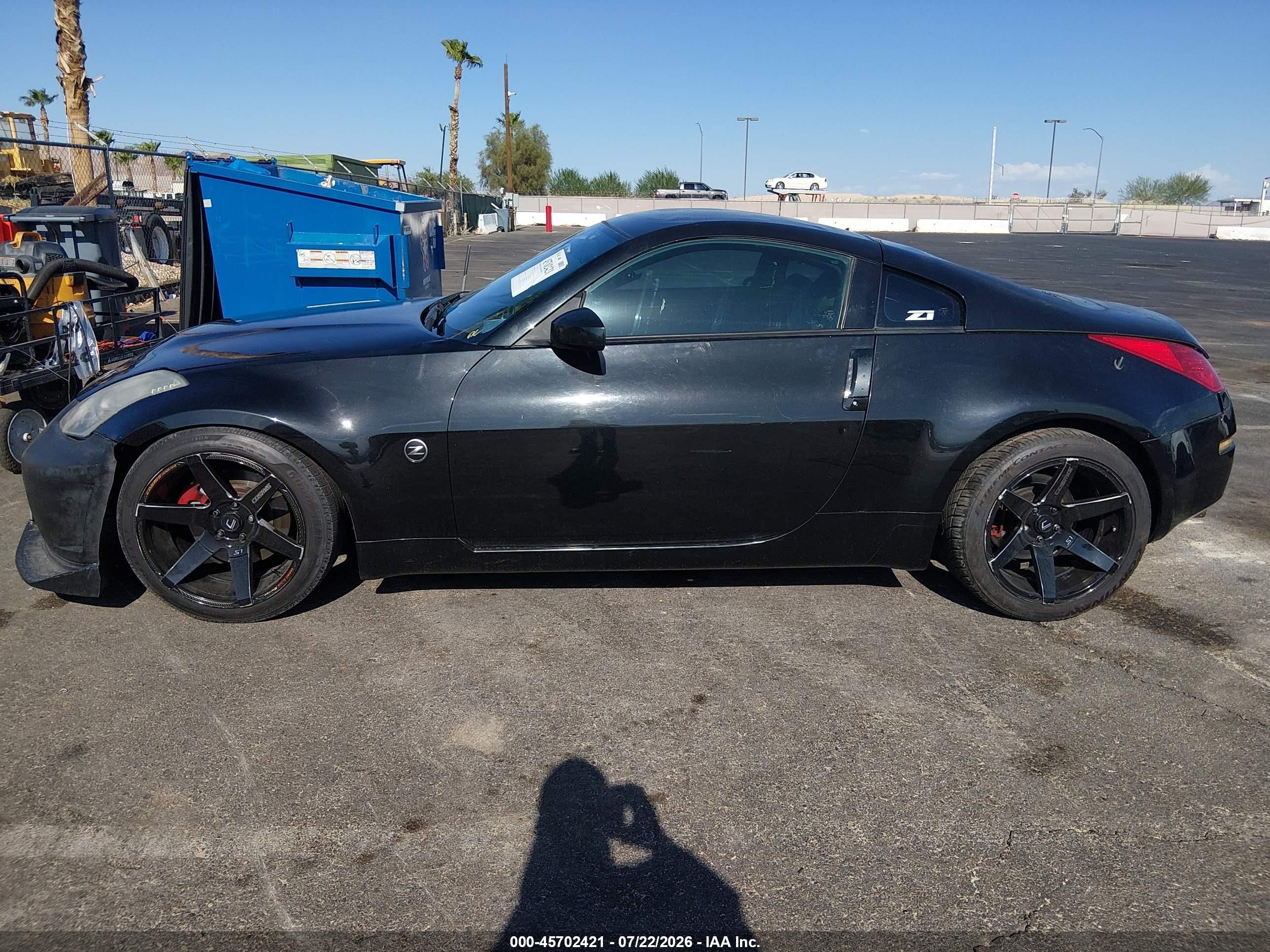 2007 Nissan 350z Enthusiast Black vin: JN1BZ34D07M506348