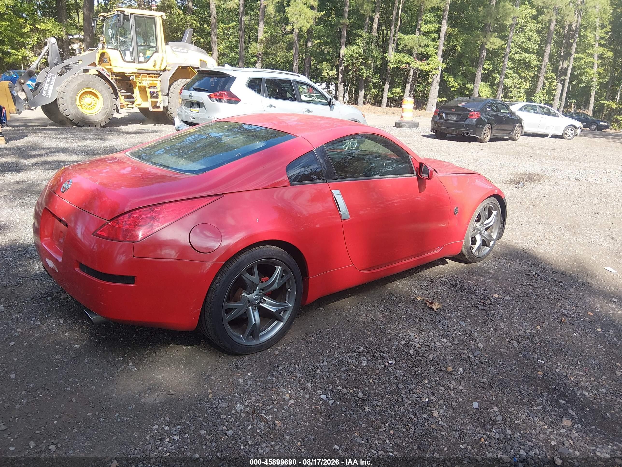 2008 Nissan 350z   Red vin: JN1BZ34D08M704428