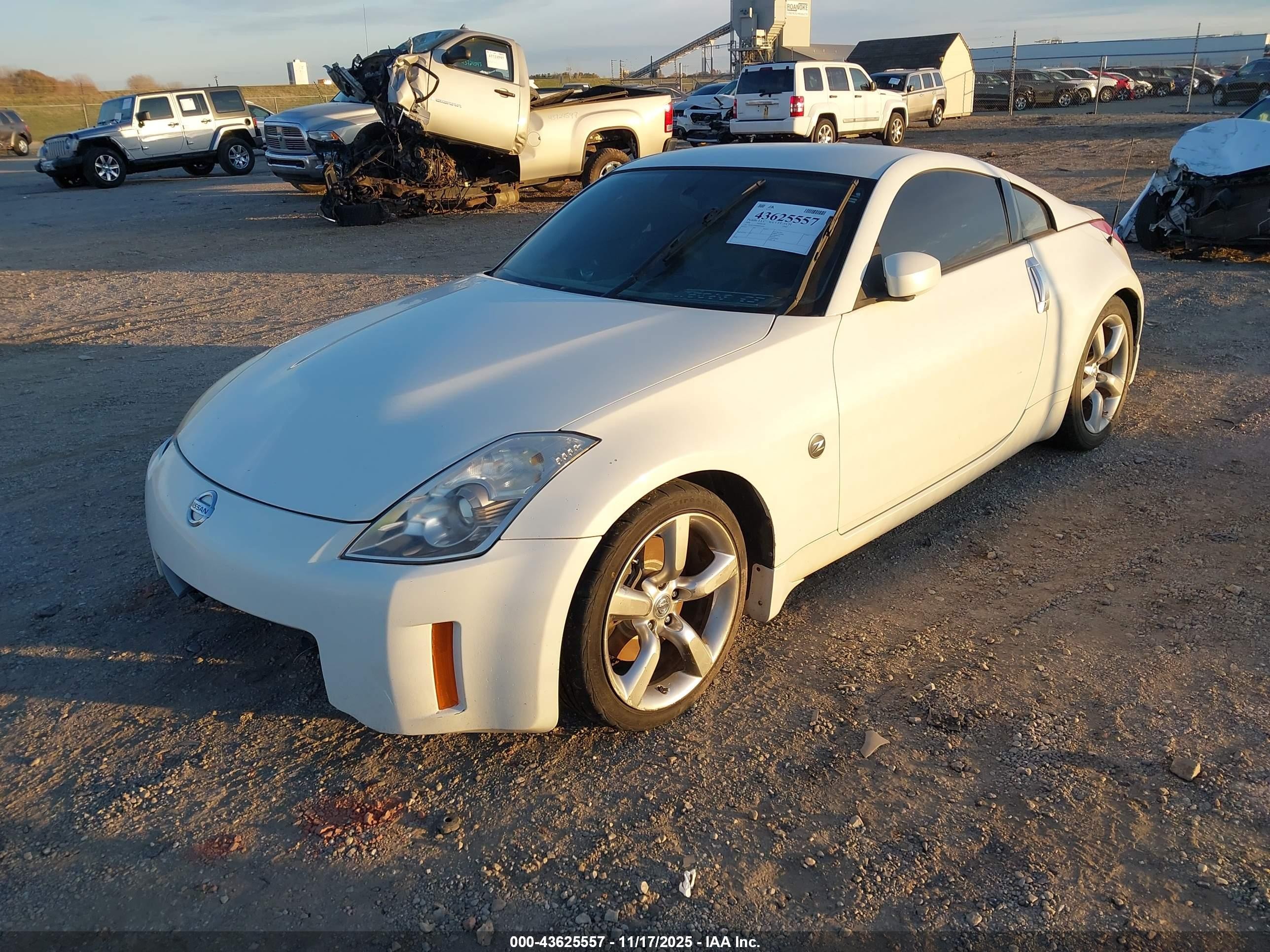 2008 Nissan 350z Touring White vin: JN1BZ34D08M706499