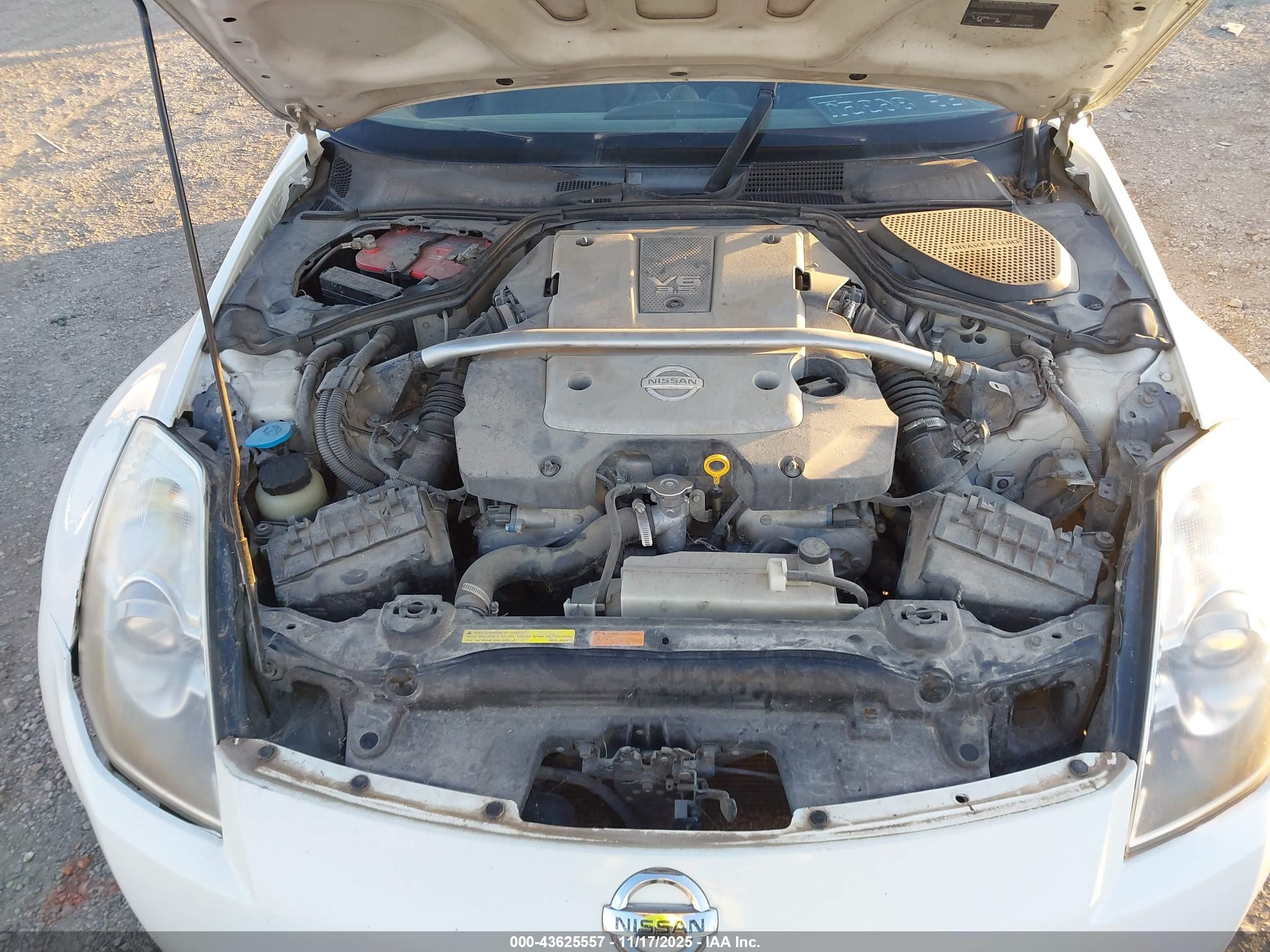 2008 Nissan 350z Touring White vin: JN1BZ34D08M706499