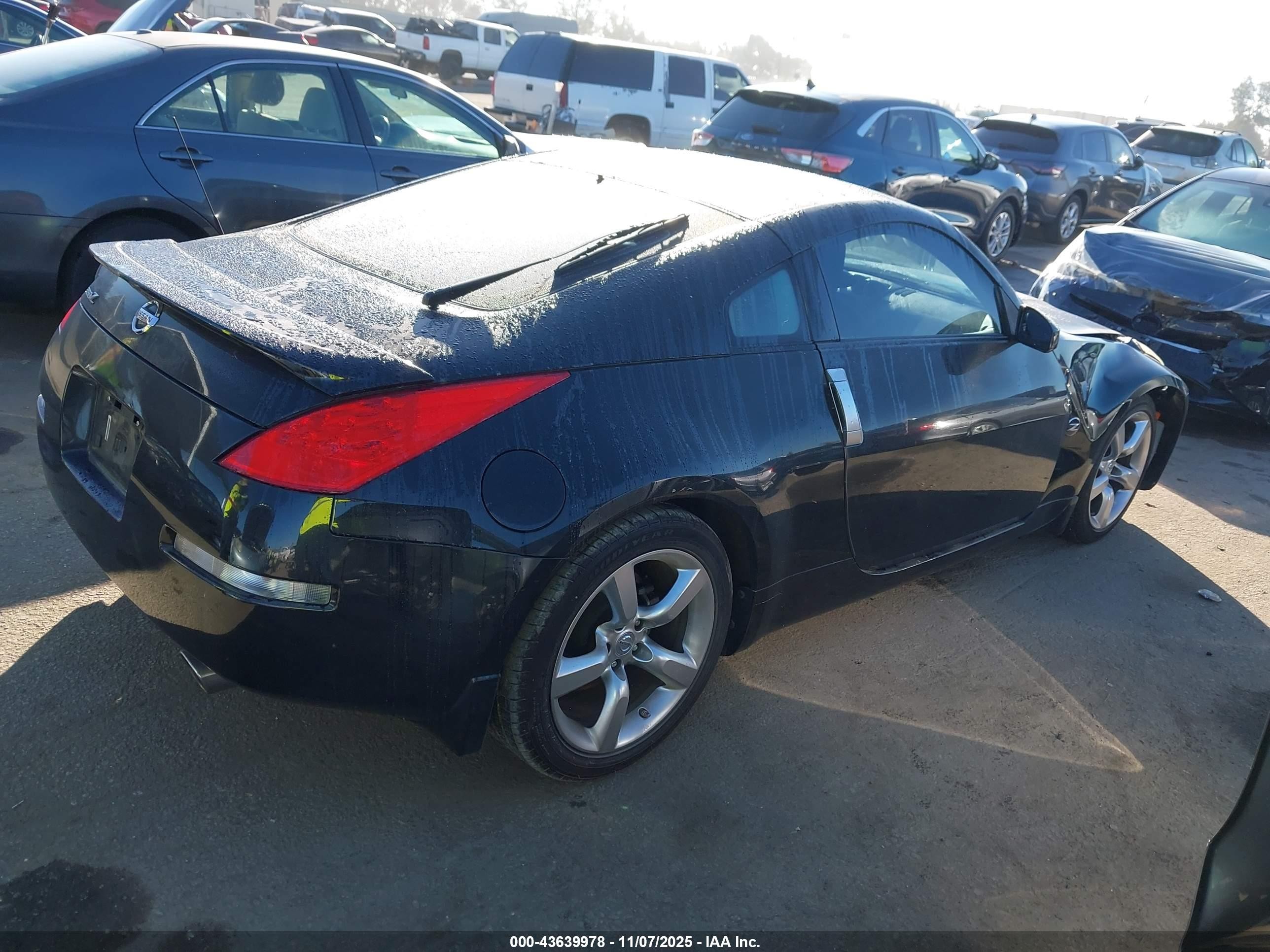 2008 Nissan 350z Enthusiast Black vin: JN1BZ34D68M701453